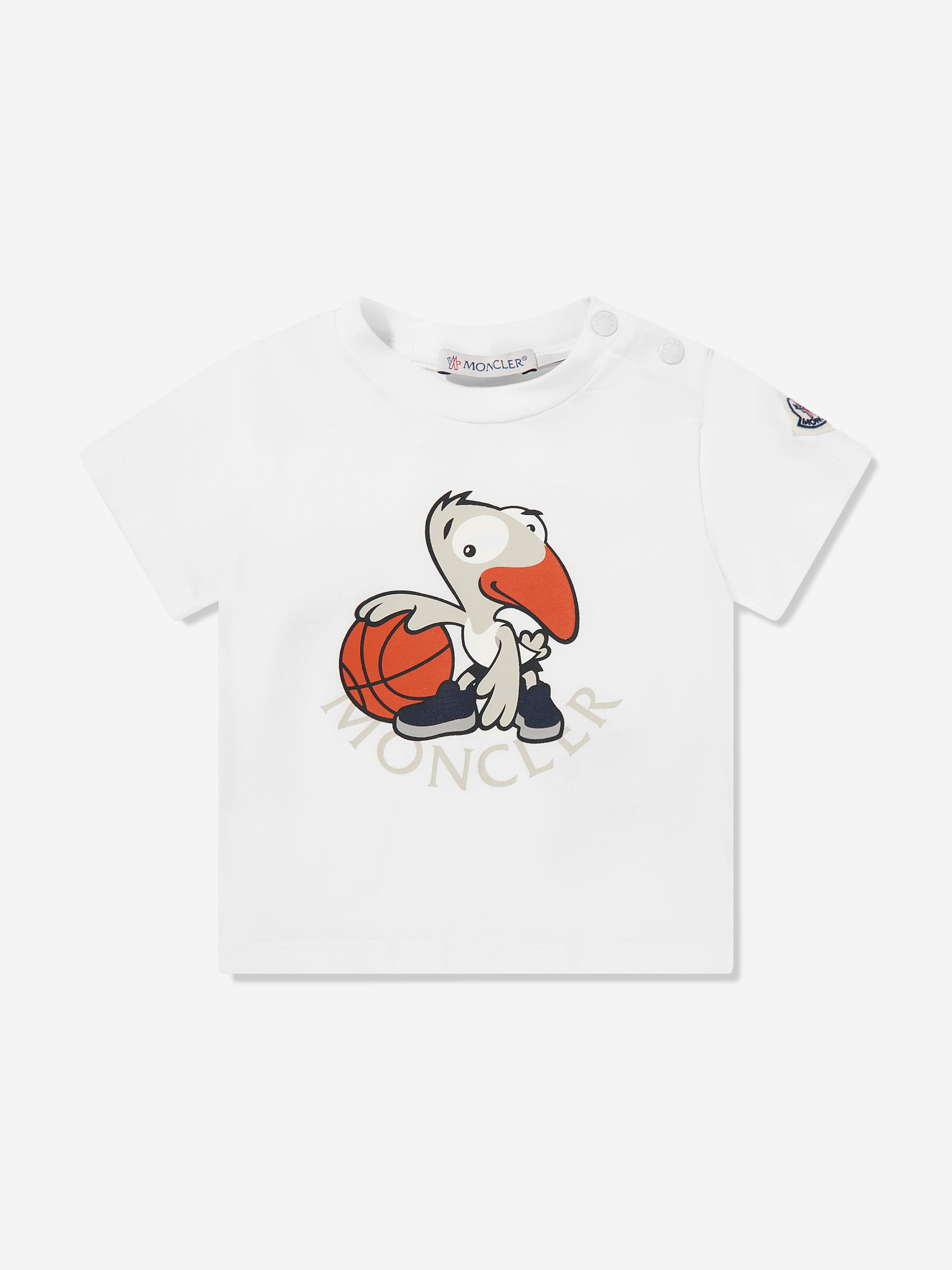 Moncler Enfant Baby Boys Duck Print T-Shirt in Ivory | Childsplay