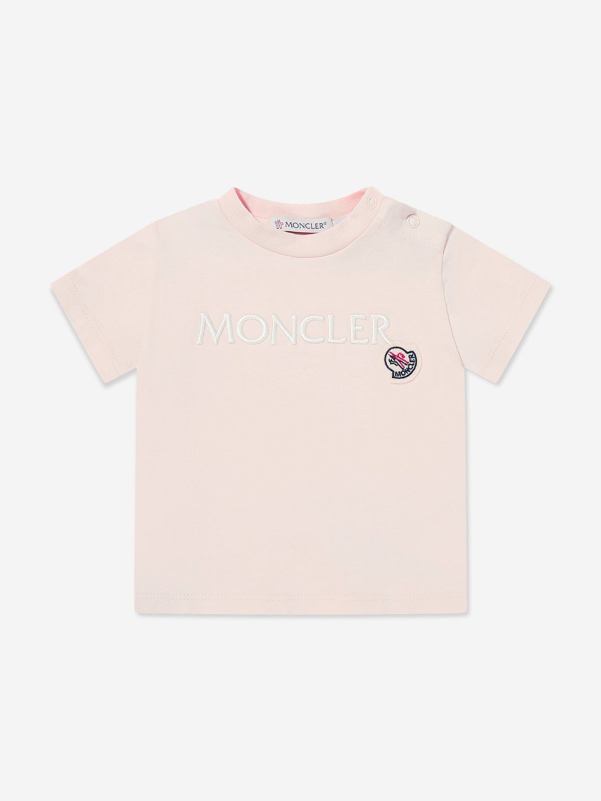 Moncler Enfant Baby Girls Logo T-Shirt in Pink | Childsplay Clothing