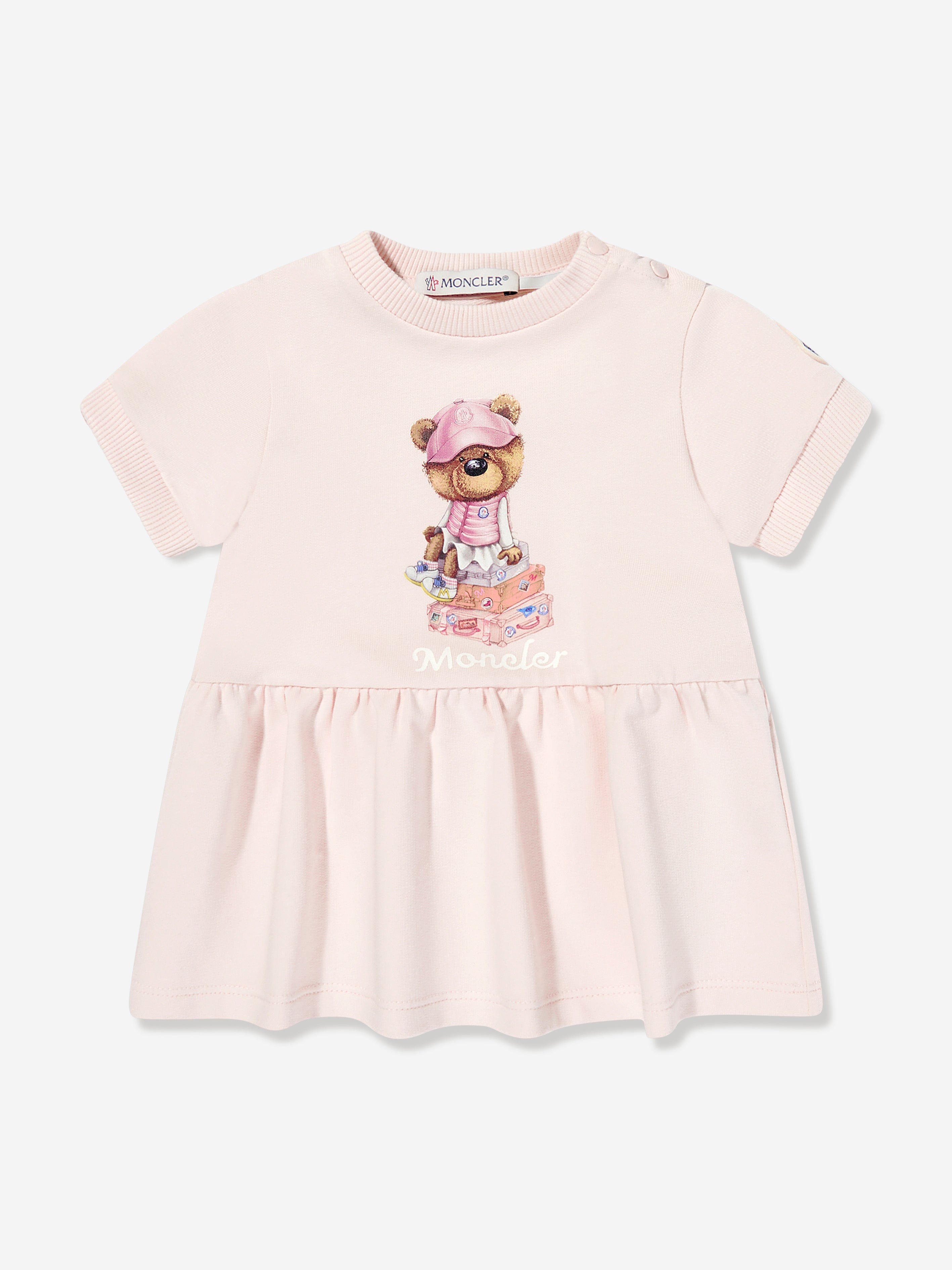 moncler pink dress Moncler Cotton Blend Dress With Zipper Closure