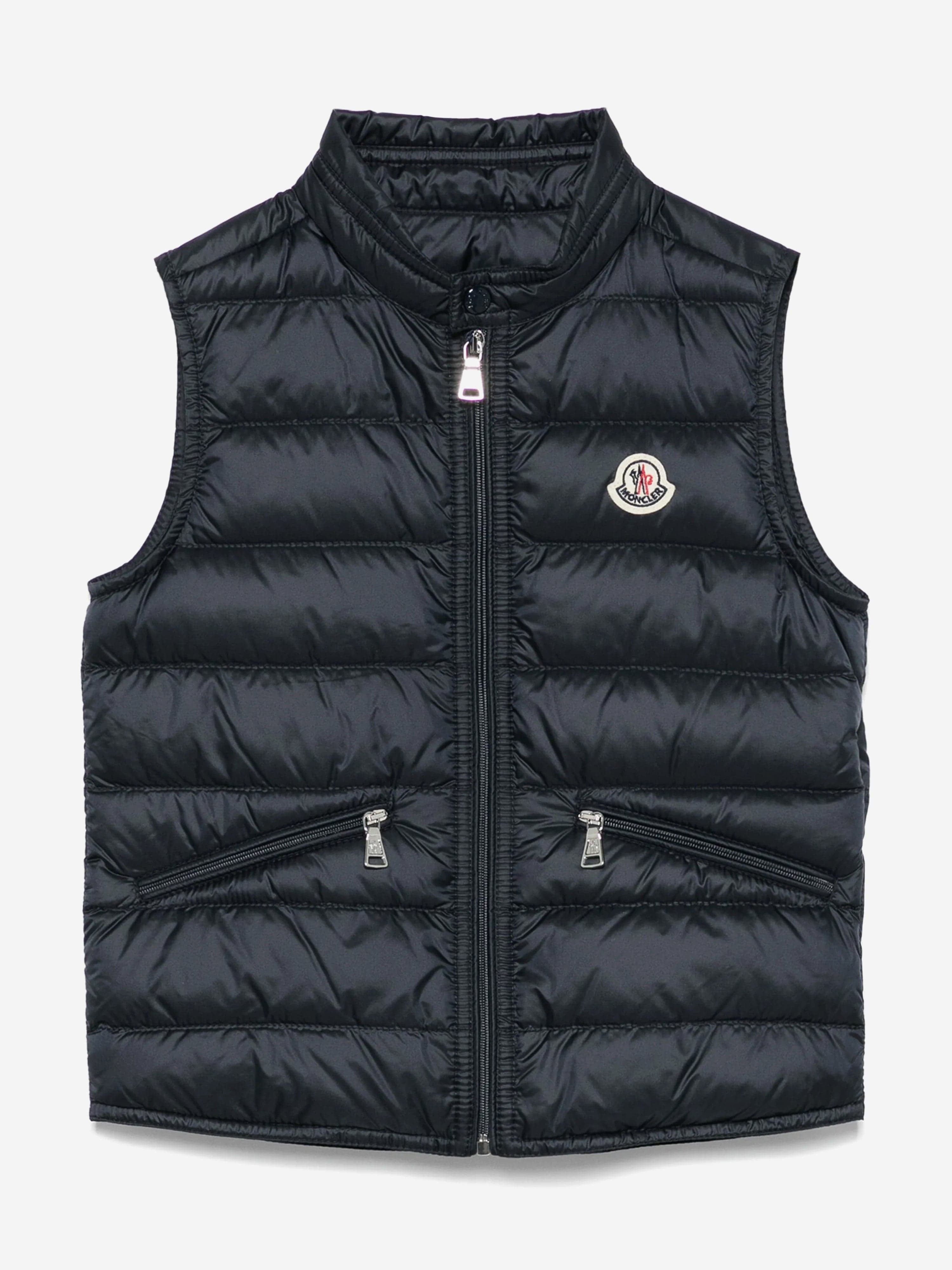 Moncler Enfant Boys Down Padded Gui Gilet in Navy | Childsplay