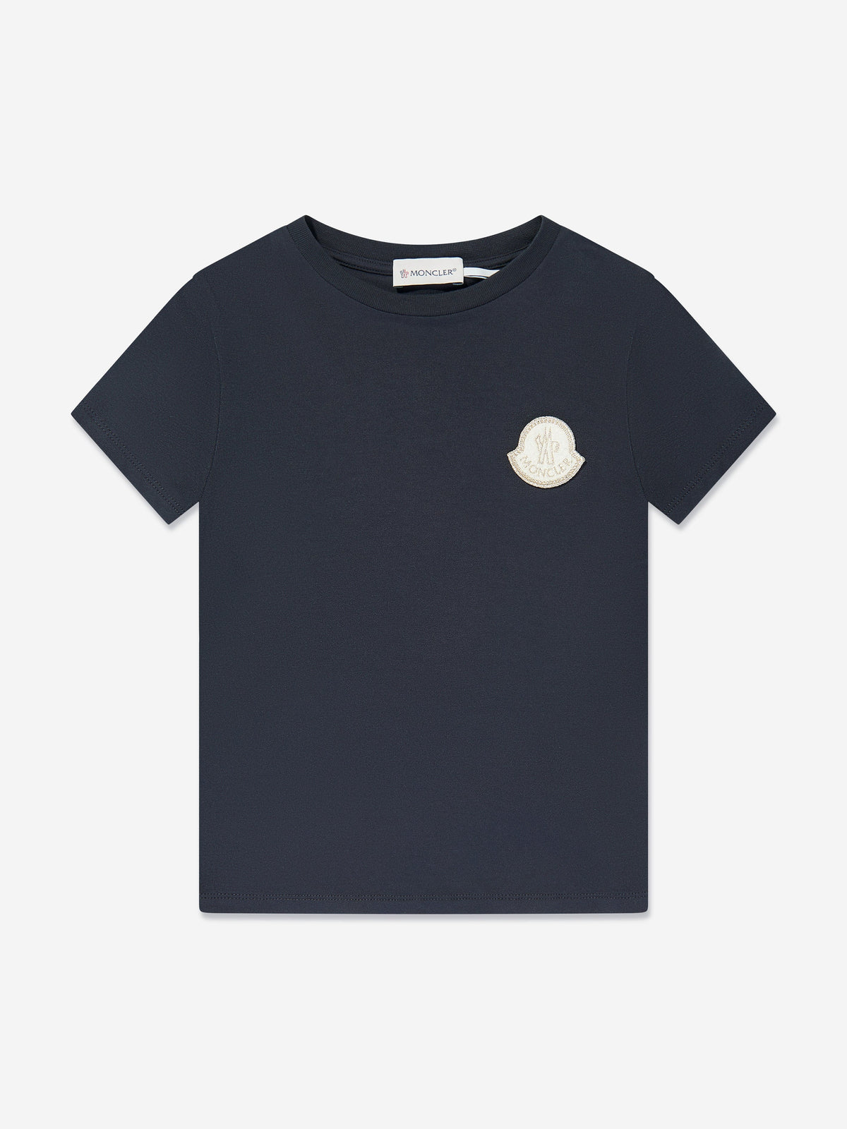 Moncler Enfant Girls Logo T-Shirt in Navy | Childsplay Clothing