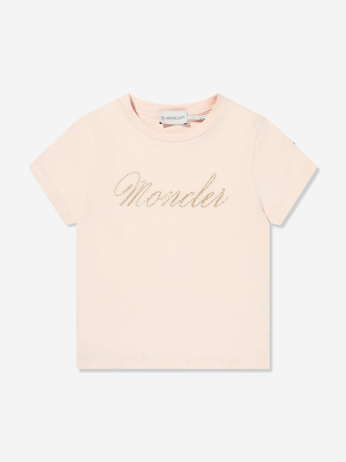 Moncler Enfant Girls Logo T-Shirt in Pink | Childsplay Clothing