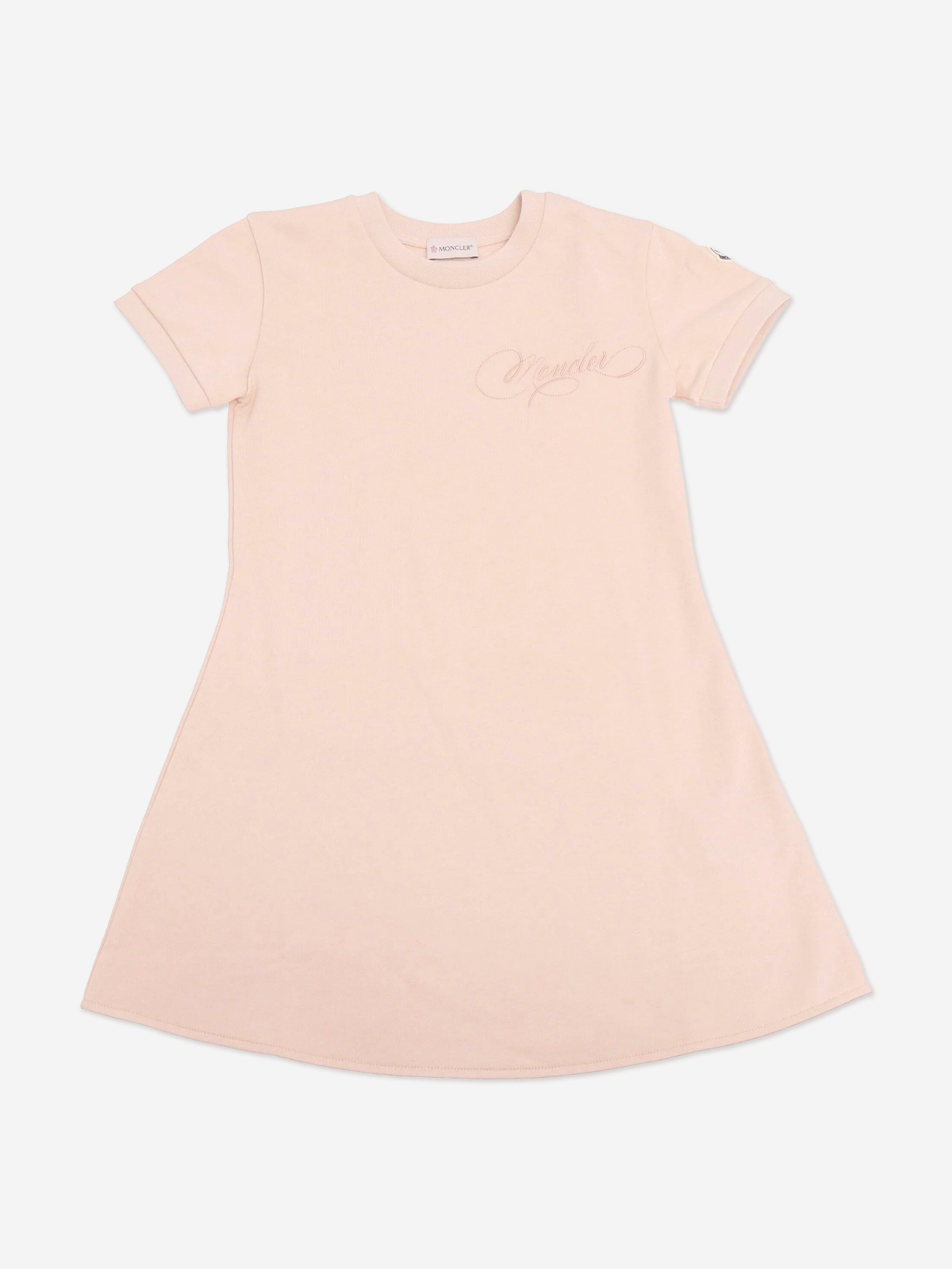 Moncler Enfant Girls Logo Jersey Dress in Pink 10 Yrs Moncler Enfant Girls Logo Jersey Dress in Pink 10 Yrs