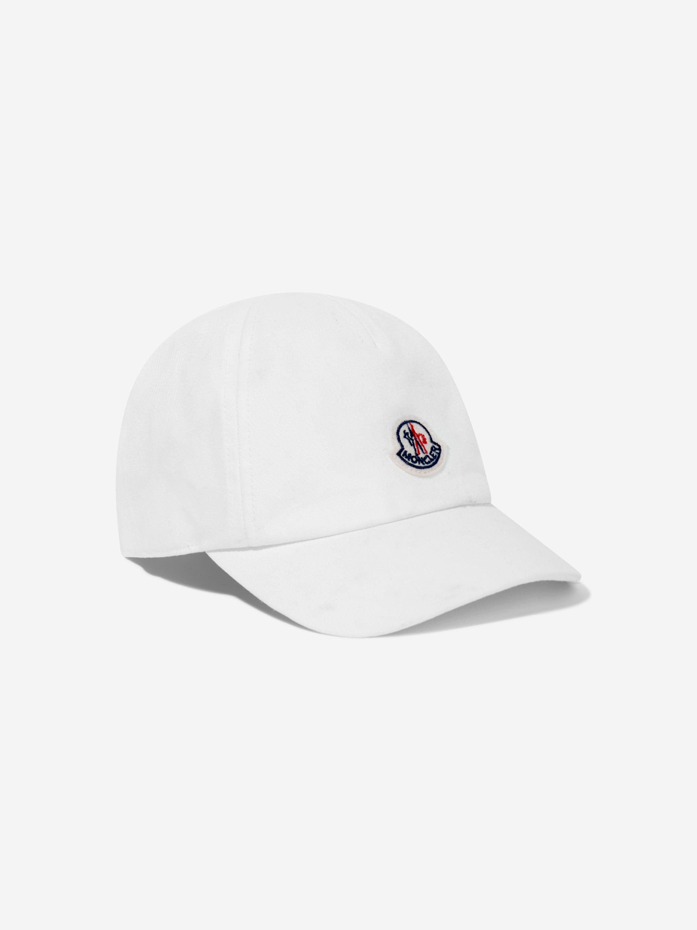 Moncler Enfant Baby Boys Logo Cap in White | Childsplay Clothing