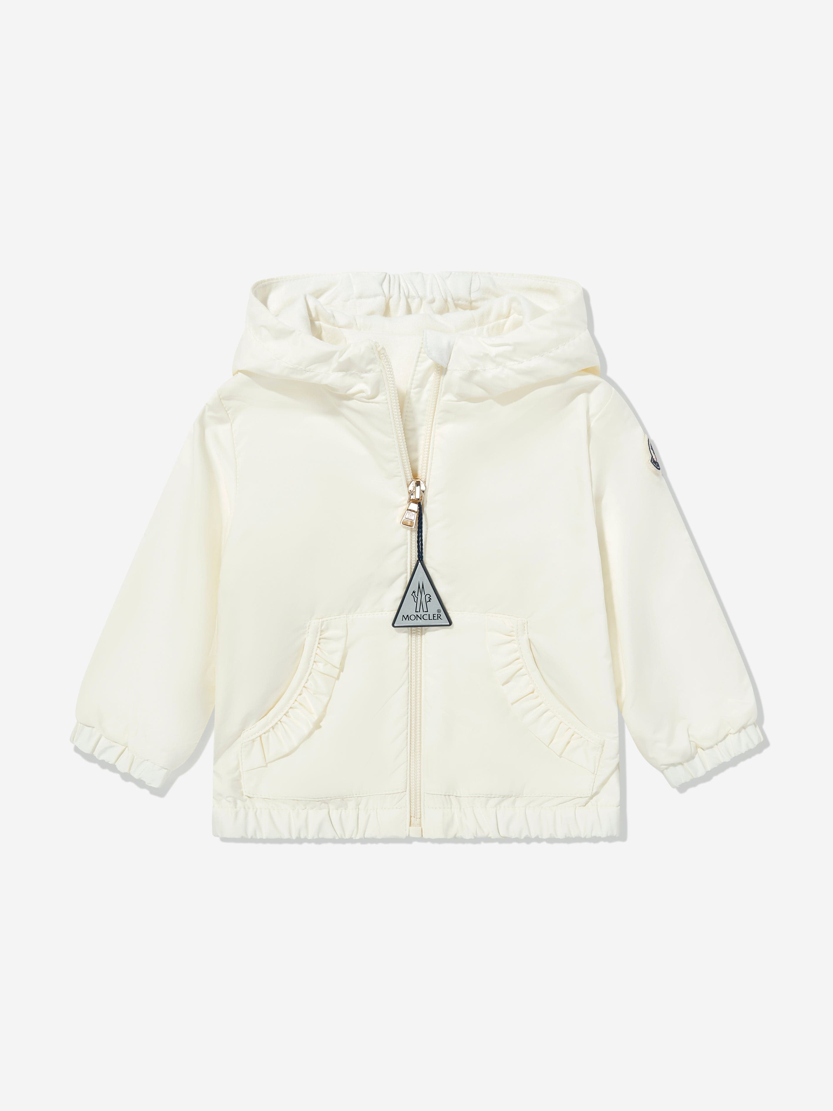 Moncler Enfant Baby Girls Nigar Jacket in Ivory | Childsplay Clothing