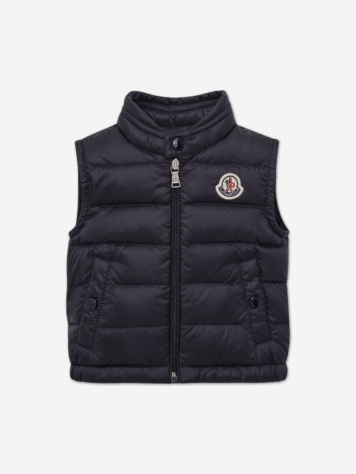 Moncler Enfant Baby Boys Down Padded New Amaury Gilet in Navy 