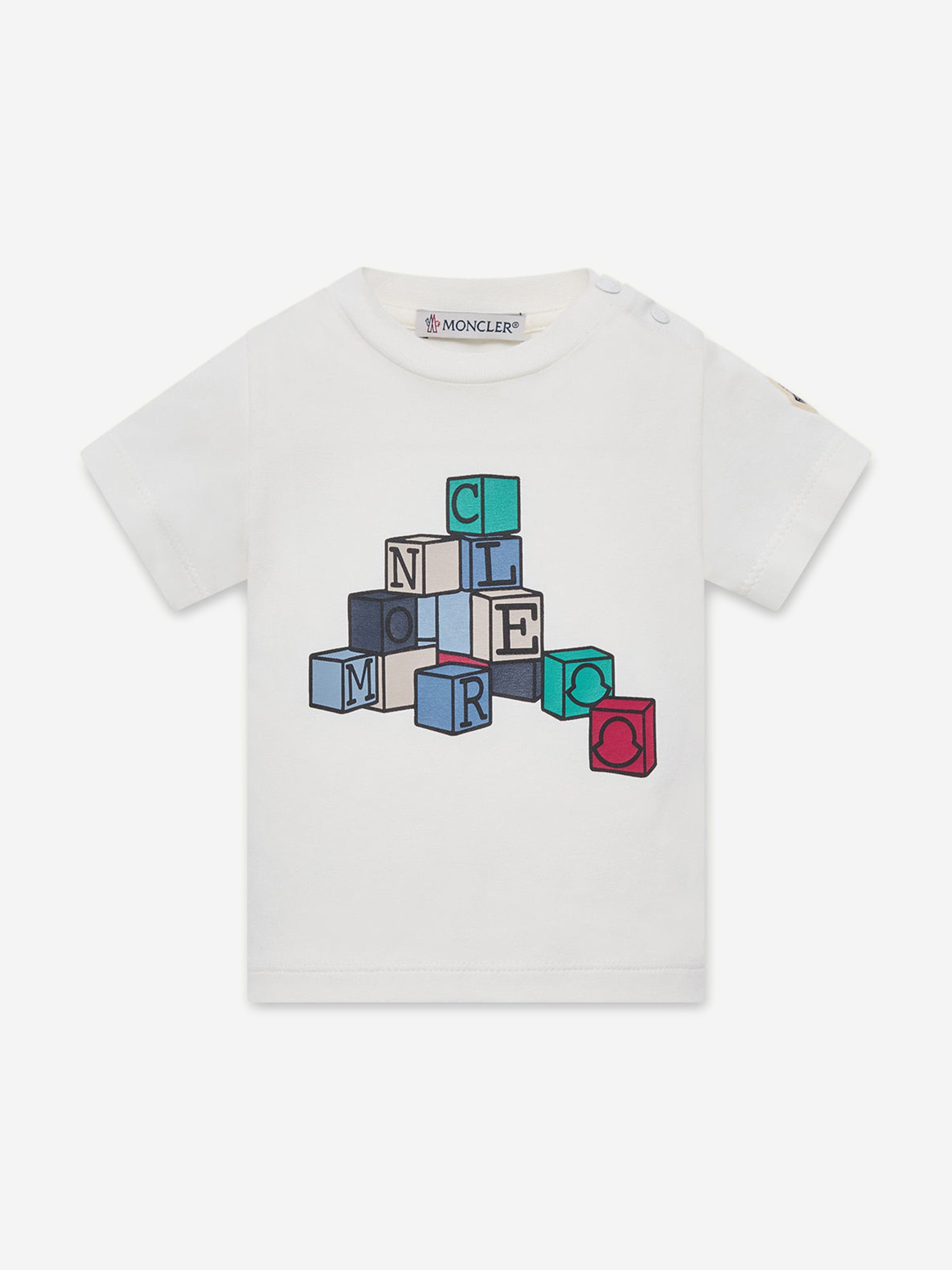 Moncler Enfant Baby Boys Building Blocks T-Shirt in Ivory
