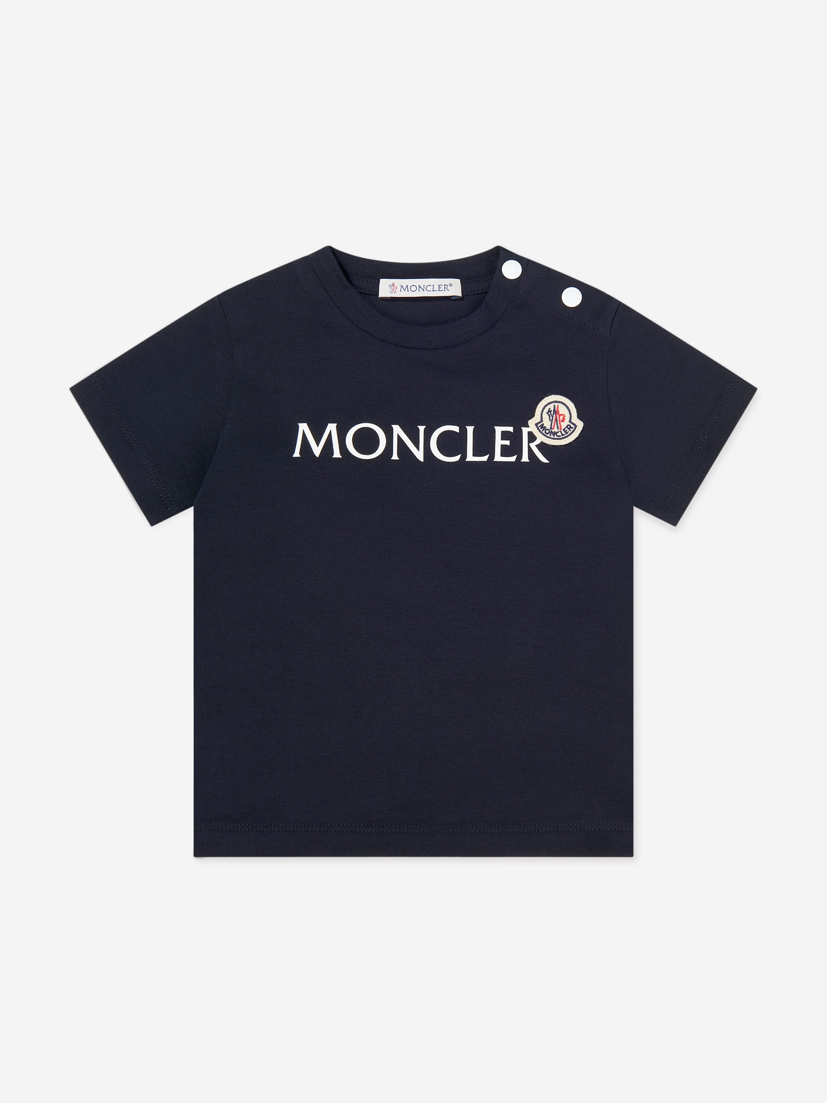 Moncler Enfant Baby Boys Logo T-Shirt in Navy | Childsplay Clothing