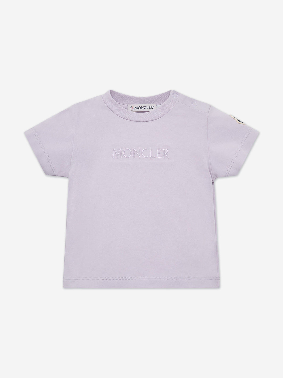 Moncler Enfant Baby Girls Logo T-Shirt in Purple | Childsplay Clothing