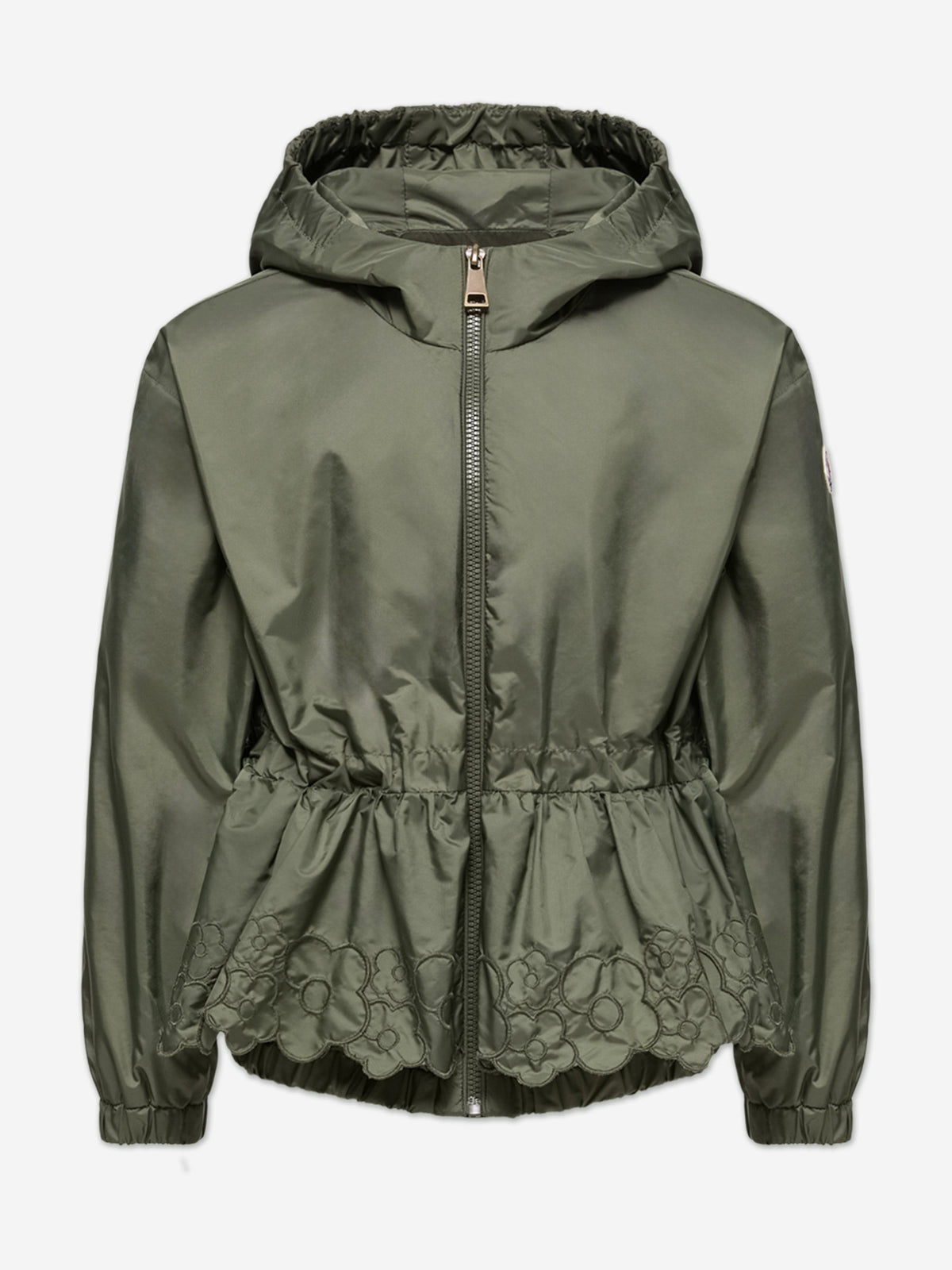 Moncler Enfant Girls Manolya Flower Jacket in Green | Childsplay 