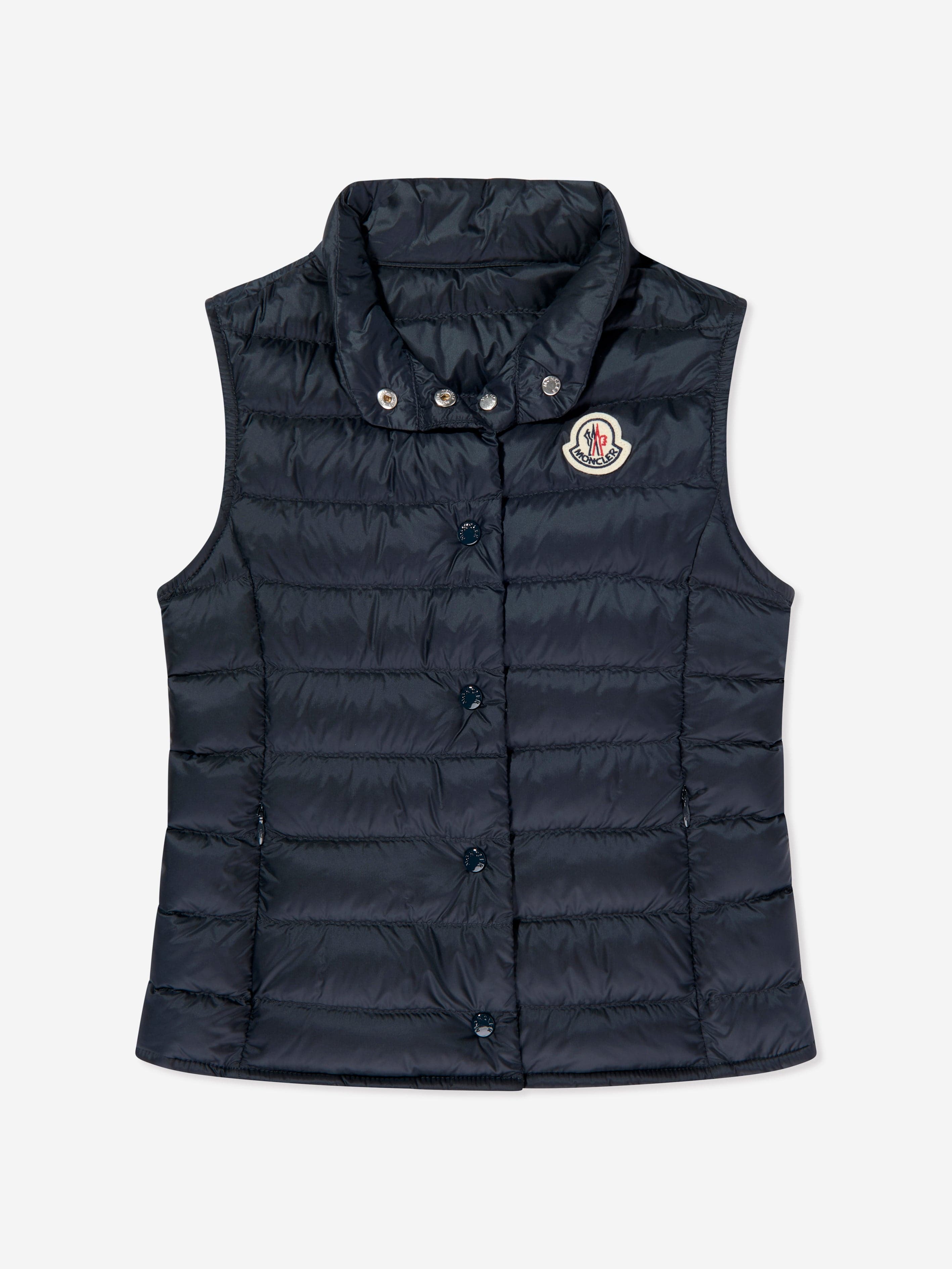Moncler Enfant Girls Down Padded Liane Gilet in Navy | Childsplay