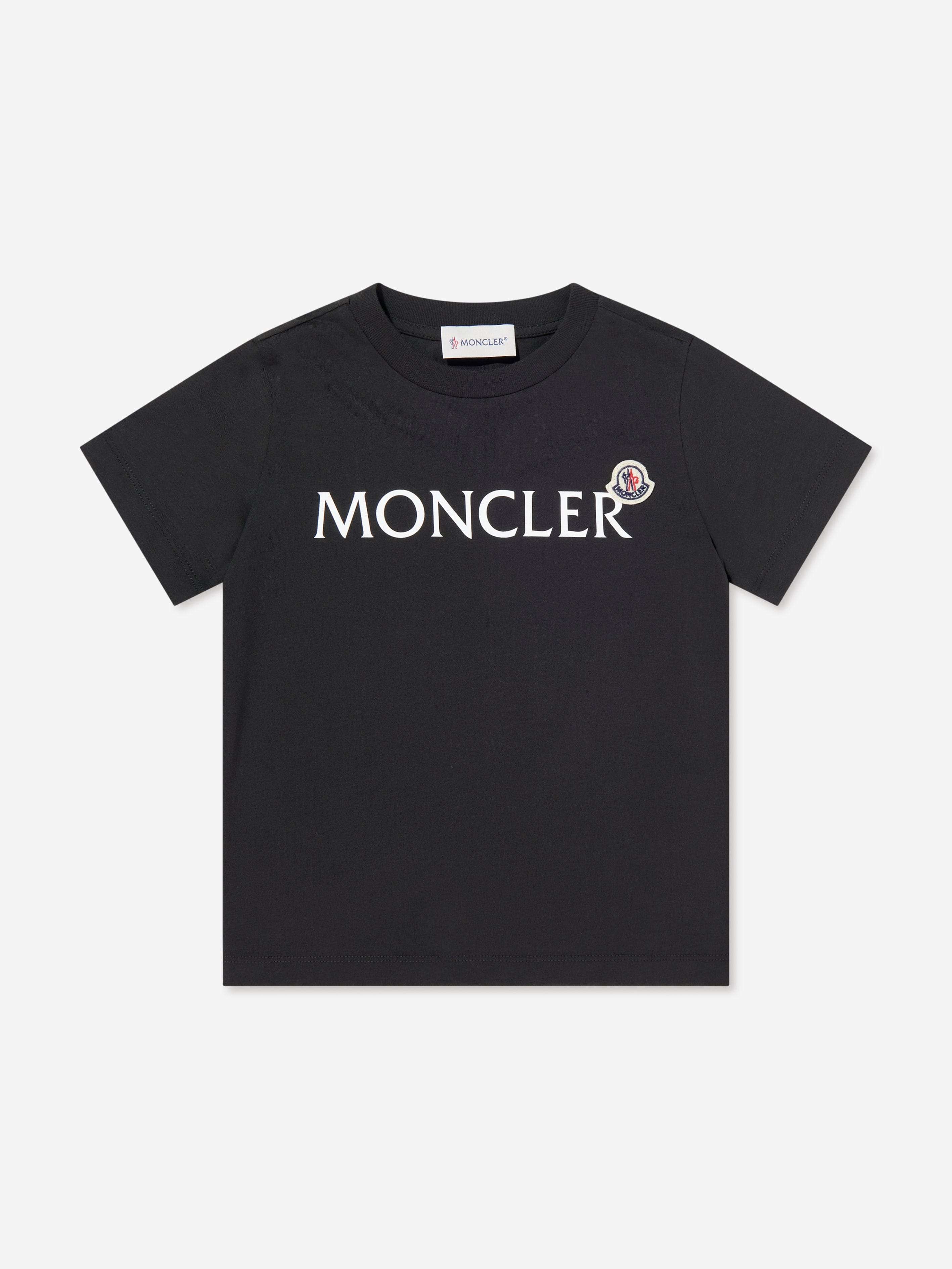◯MONCLER モンクレール　キッズTシャツ◯10anni/140cm Moncler Enfant Boys Cotton Logo T-Shirt in Black | Childsplay Clothing