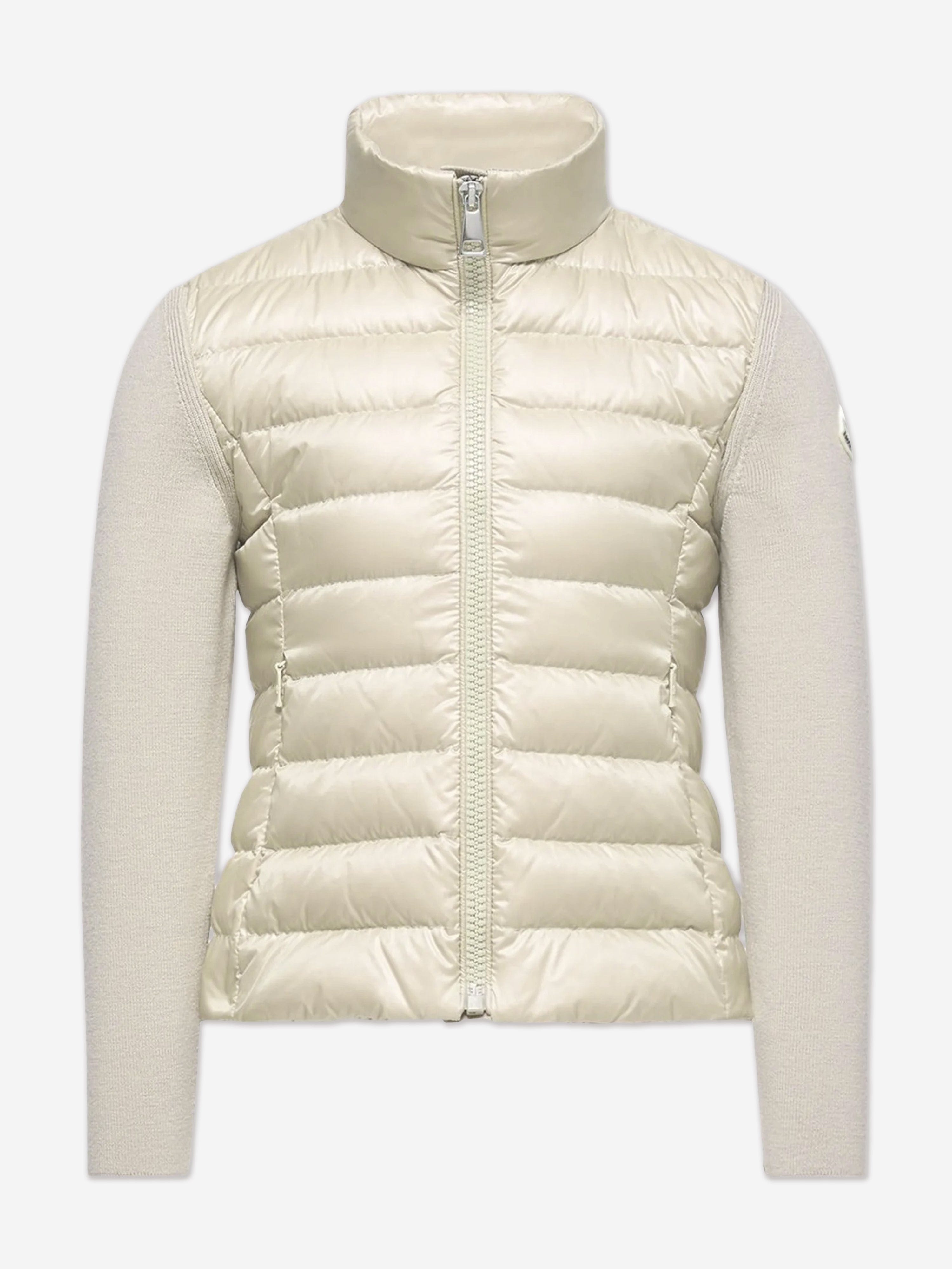 ち*い様 MONCLERベビー 80 Moncler Enfant Girls Down Padded Zip Up Cardigan in Beige