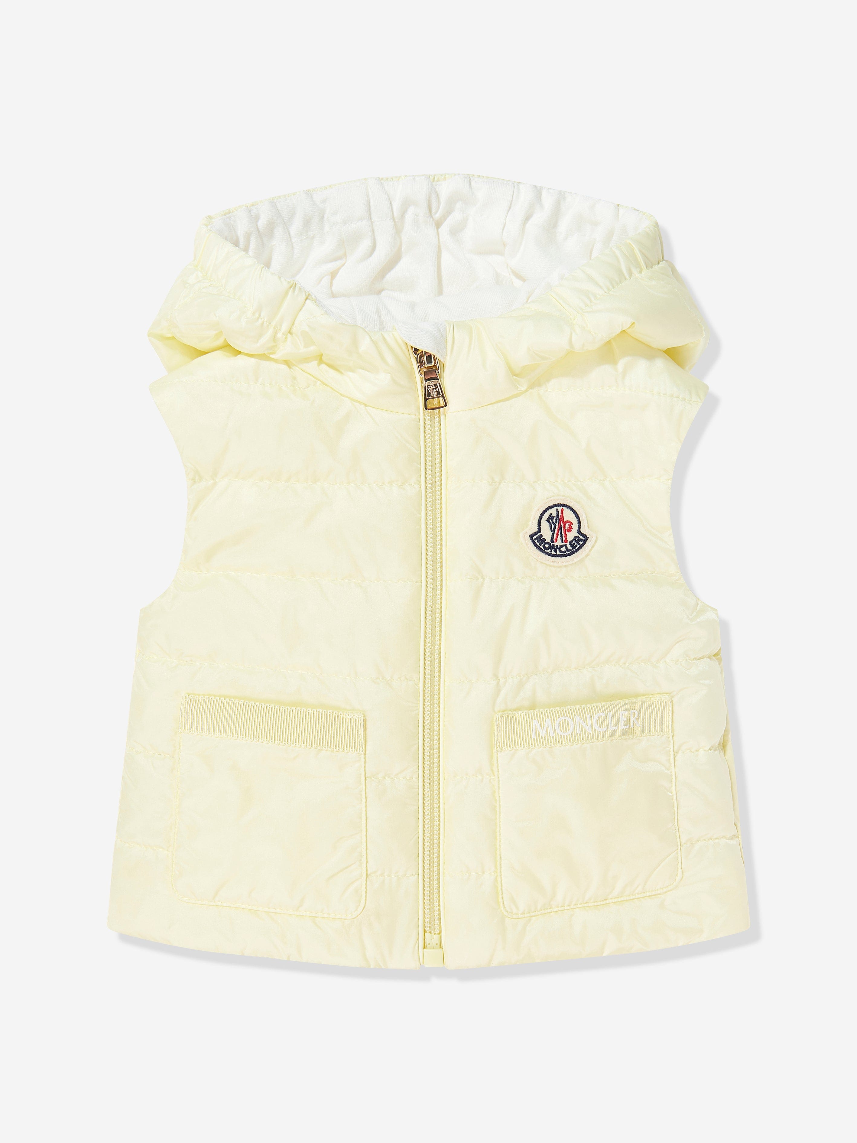 Moncler Enfant Baby Girls Down Padded Lia Gilet in Yellow