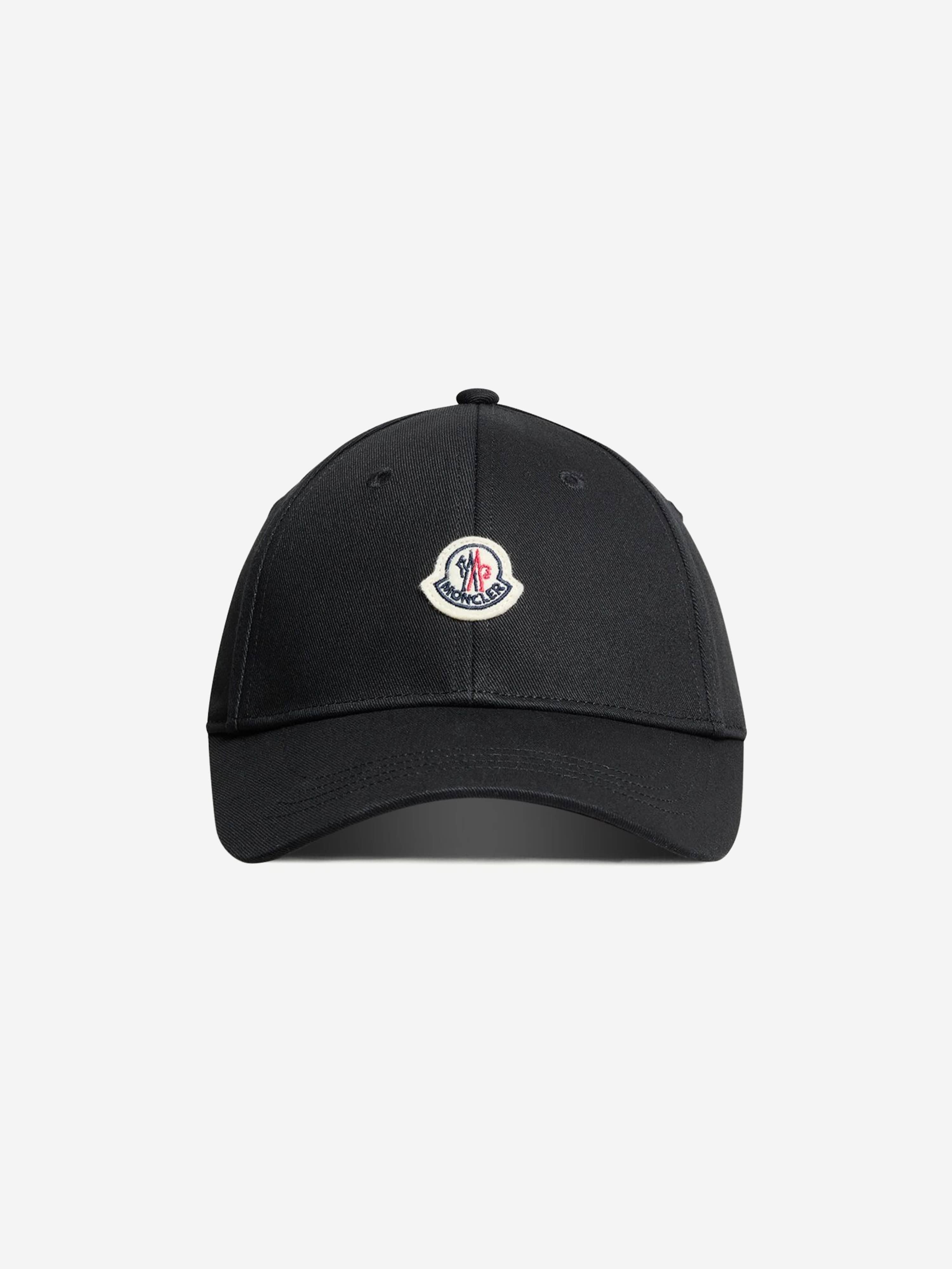 Moncler Enfant Boys Cotton Logo Baseball Cap in Black | Childsplay