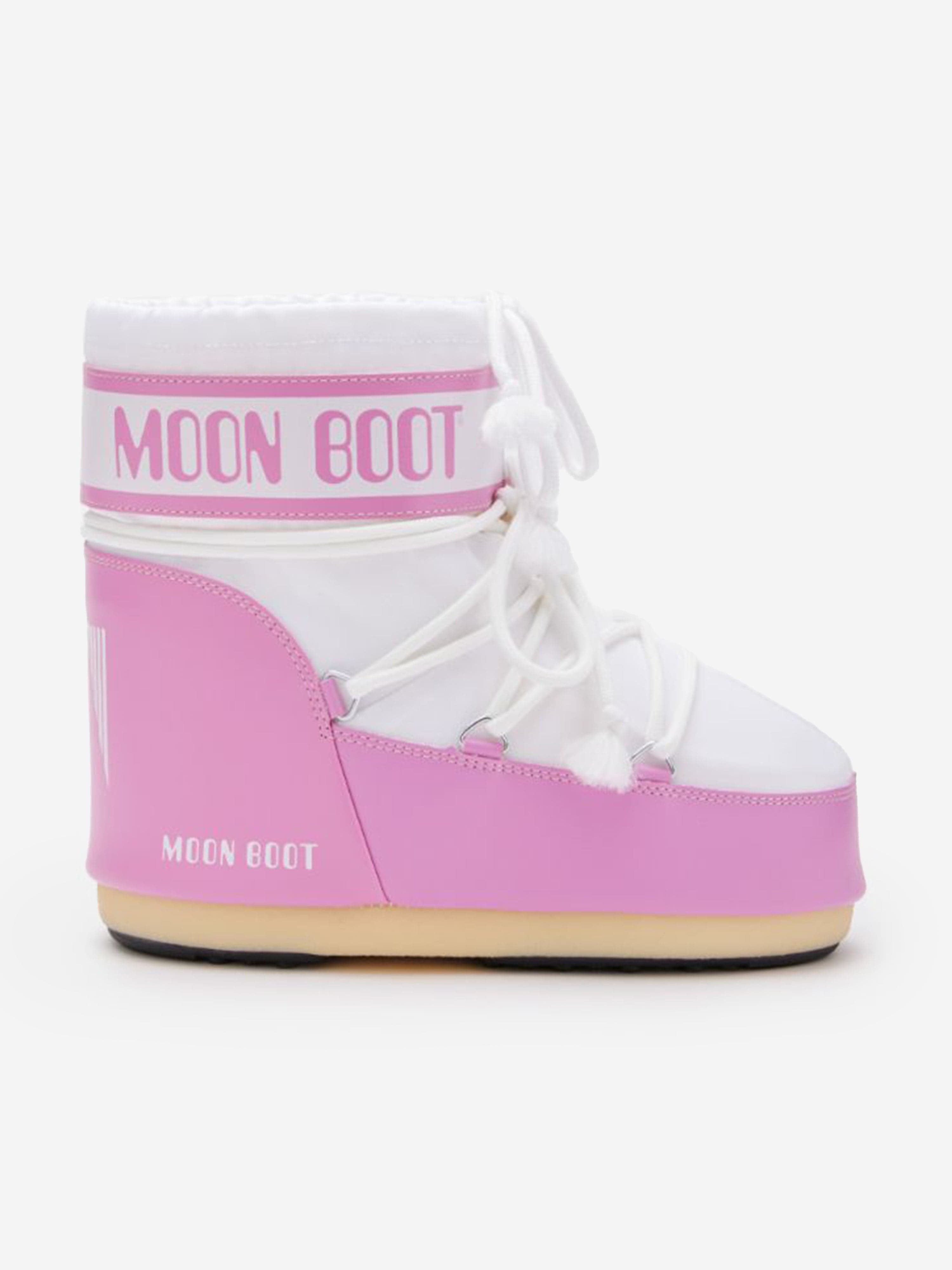 Moon Boot Girls Icon Low Pearly Boots in Pink