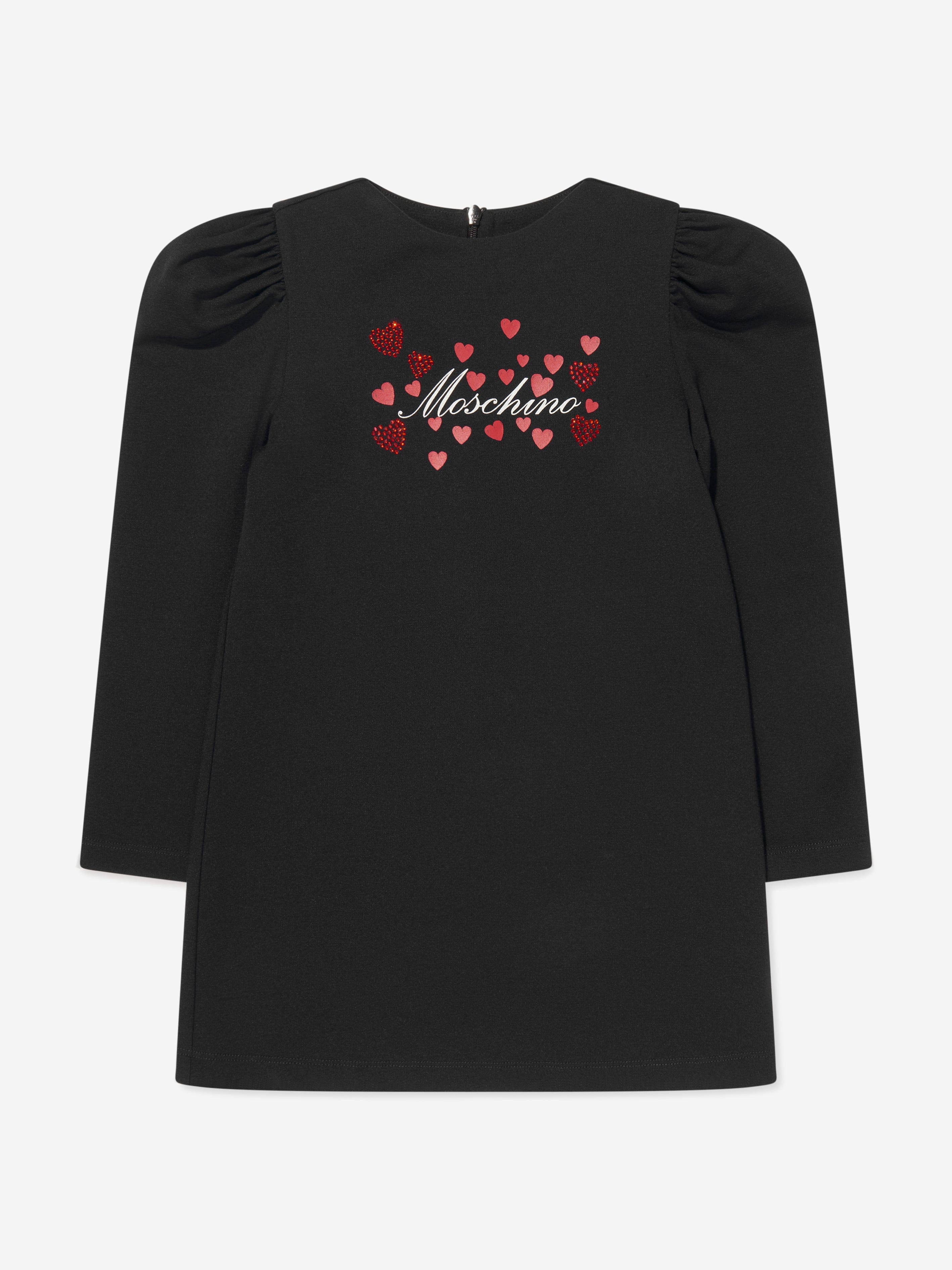 Moschino-Girls Black Logo Dress