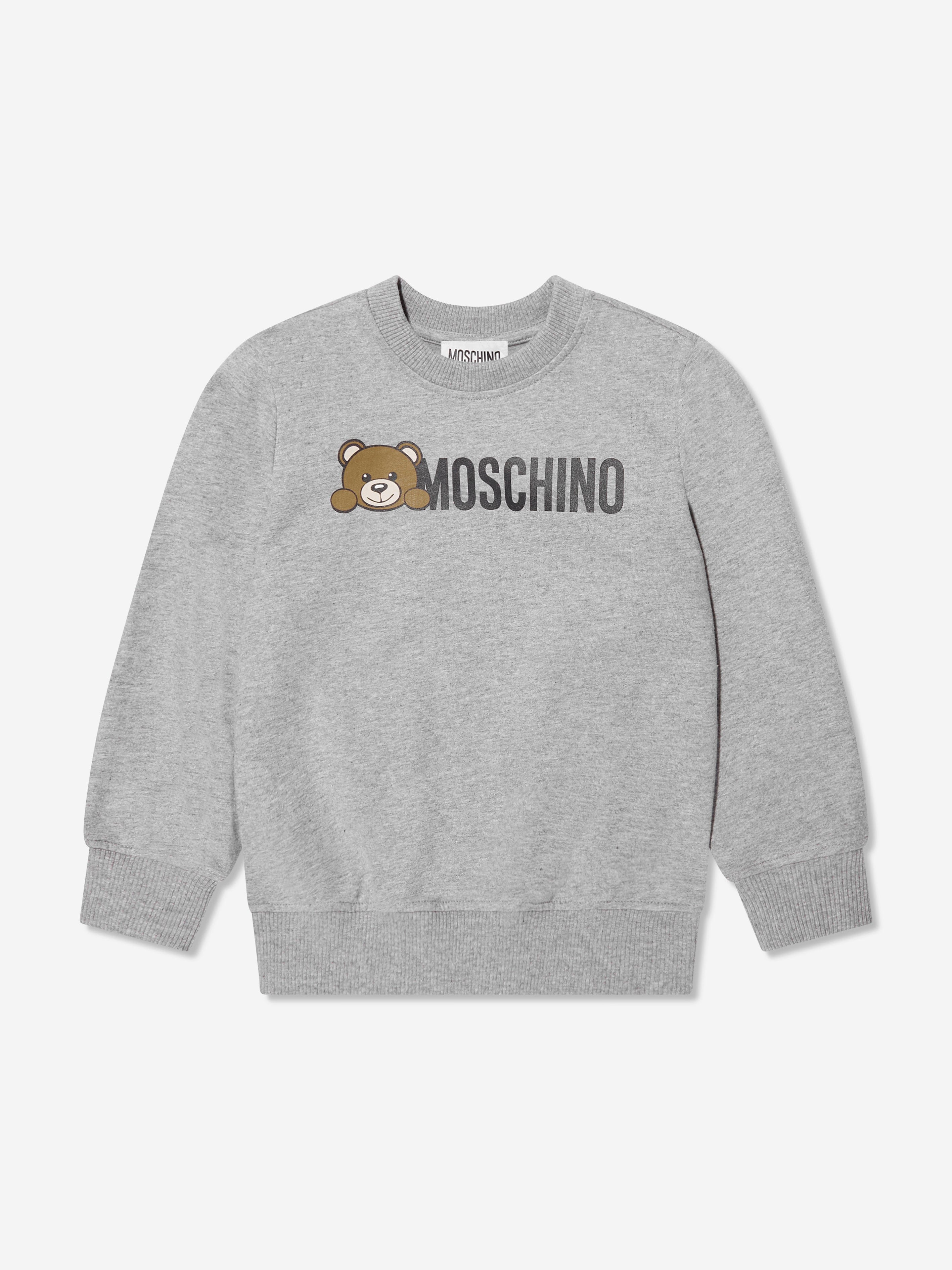 Moschino Kids Kids Teddy Bear Logo Sweatshirt in Grey | Childsplay Clothing