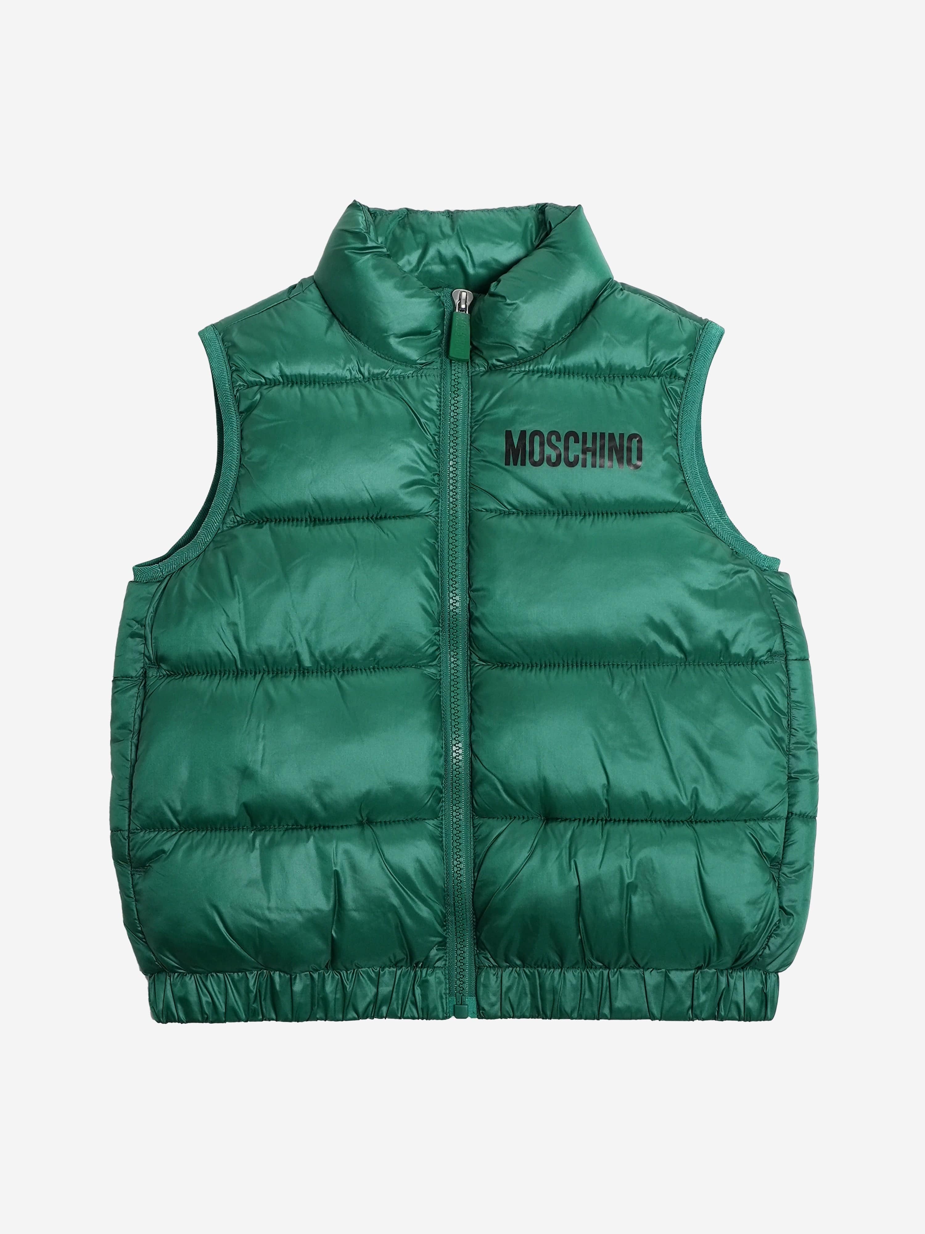 Moschino Kids Moschino Kids Bear Logo Gilet in Green Childsplay