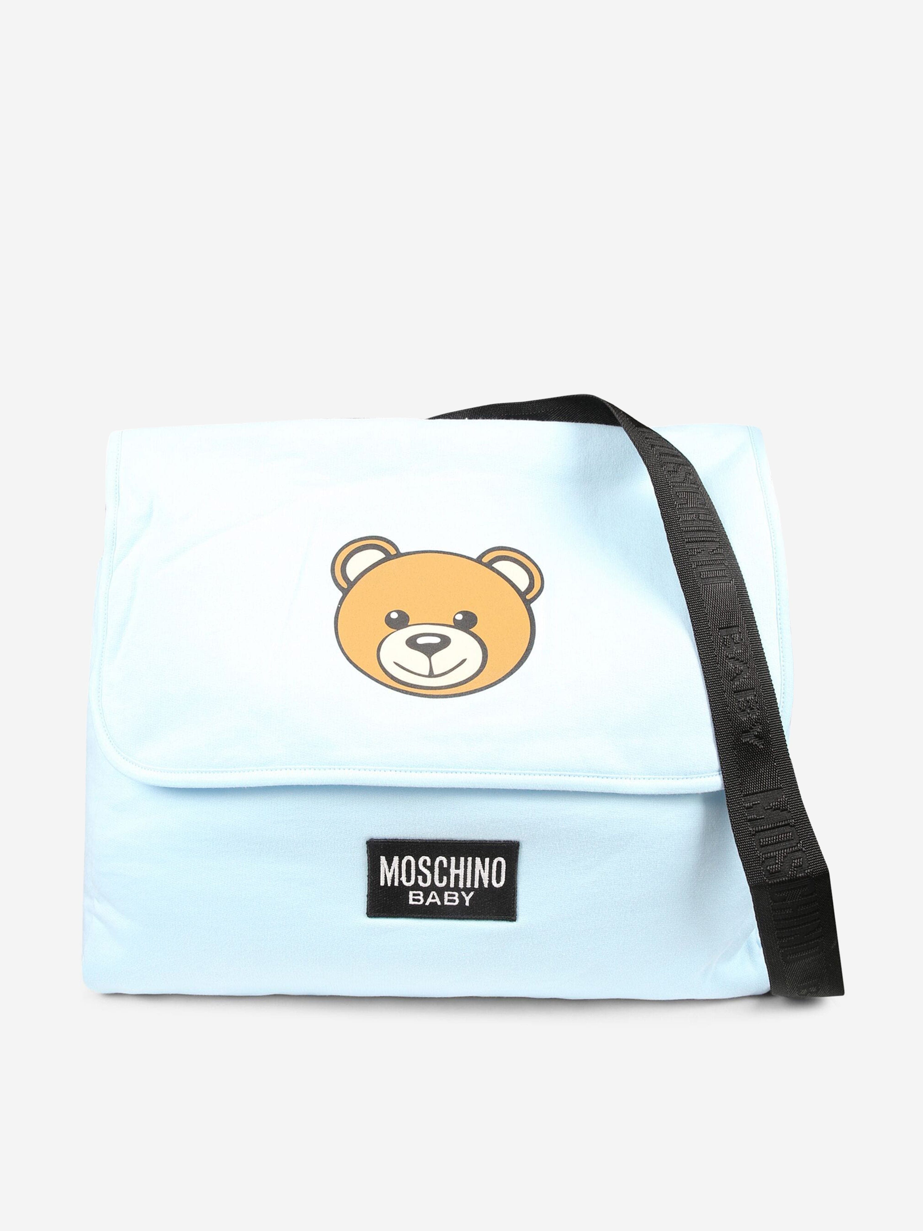 Moschino Baby Teddy Bear Logo Changing Bag in Beige (39cm)