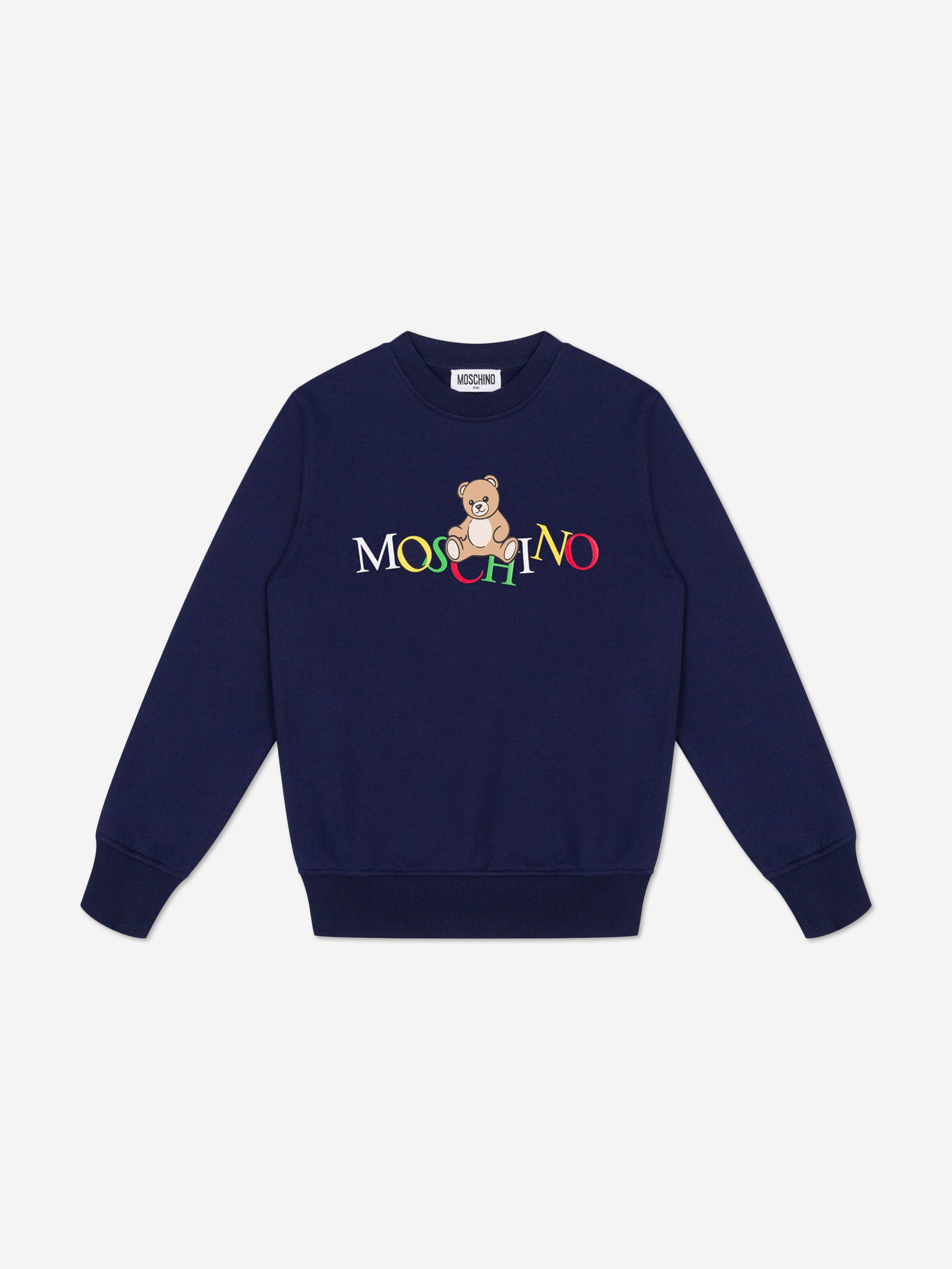 Moschino Kids Kids Teddy Bear Logo Sweatshirt in Navy Childsplay