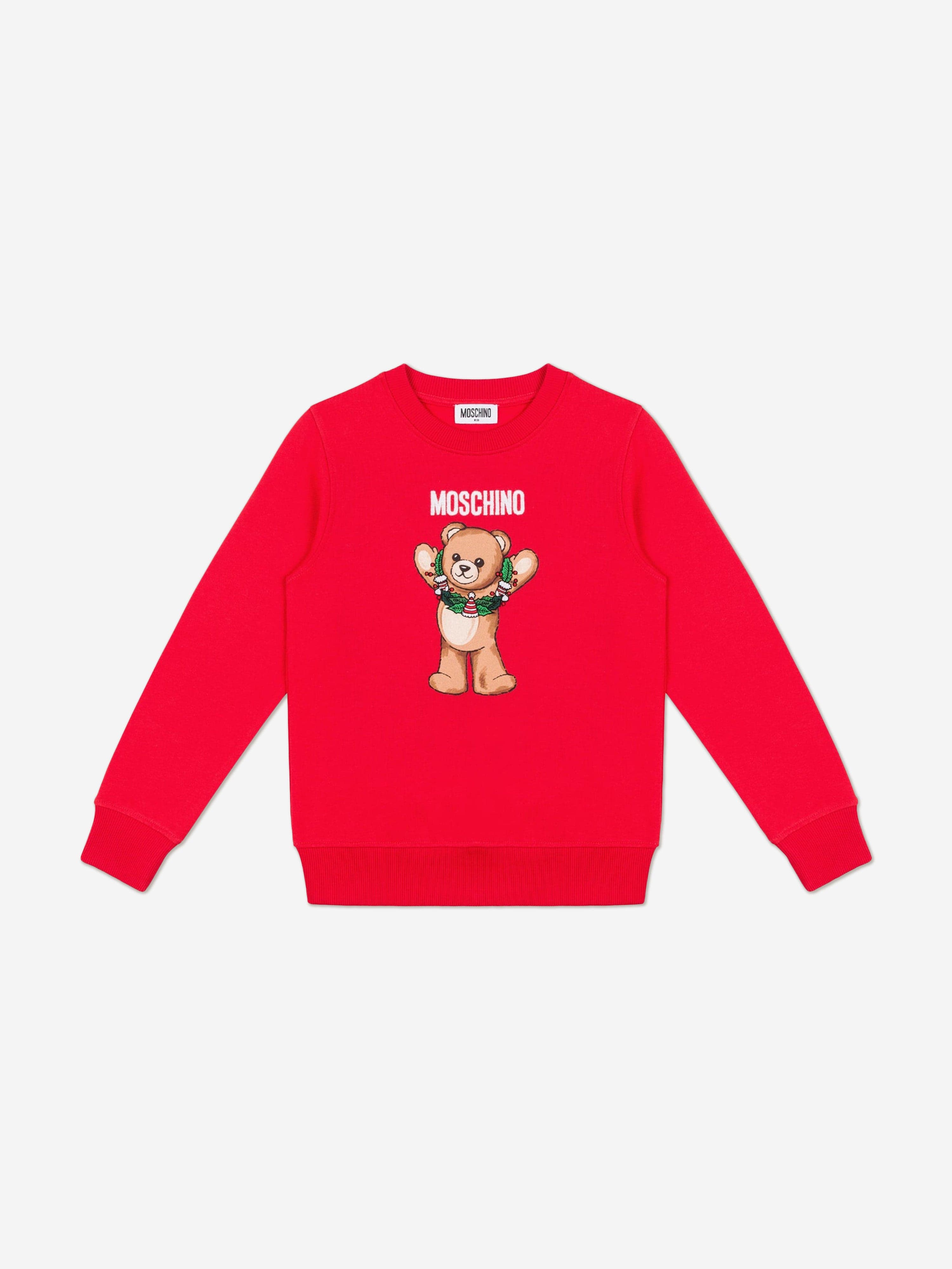 Moschino Kids Kids Seasonal Teddy Sweatshirt in Red Childsplay