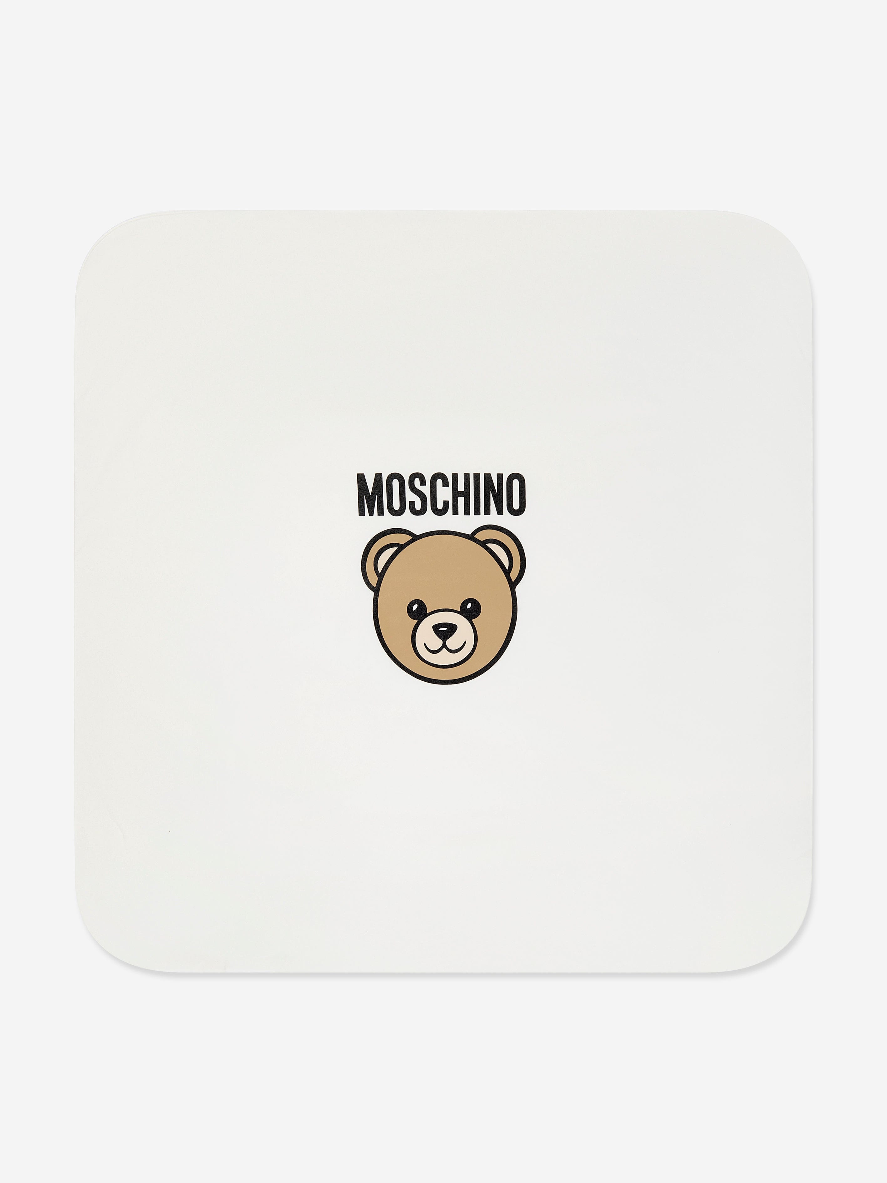 Moschino Kids Baby Bear Logo Blanket in Ivory (70cm) Childsplay