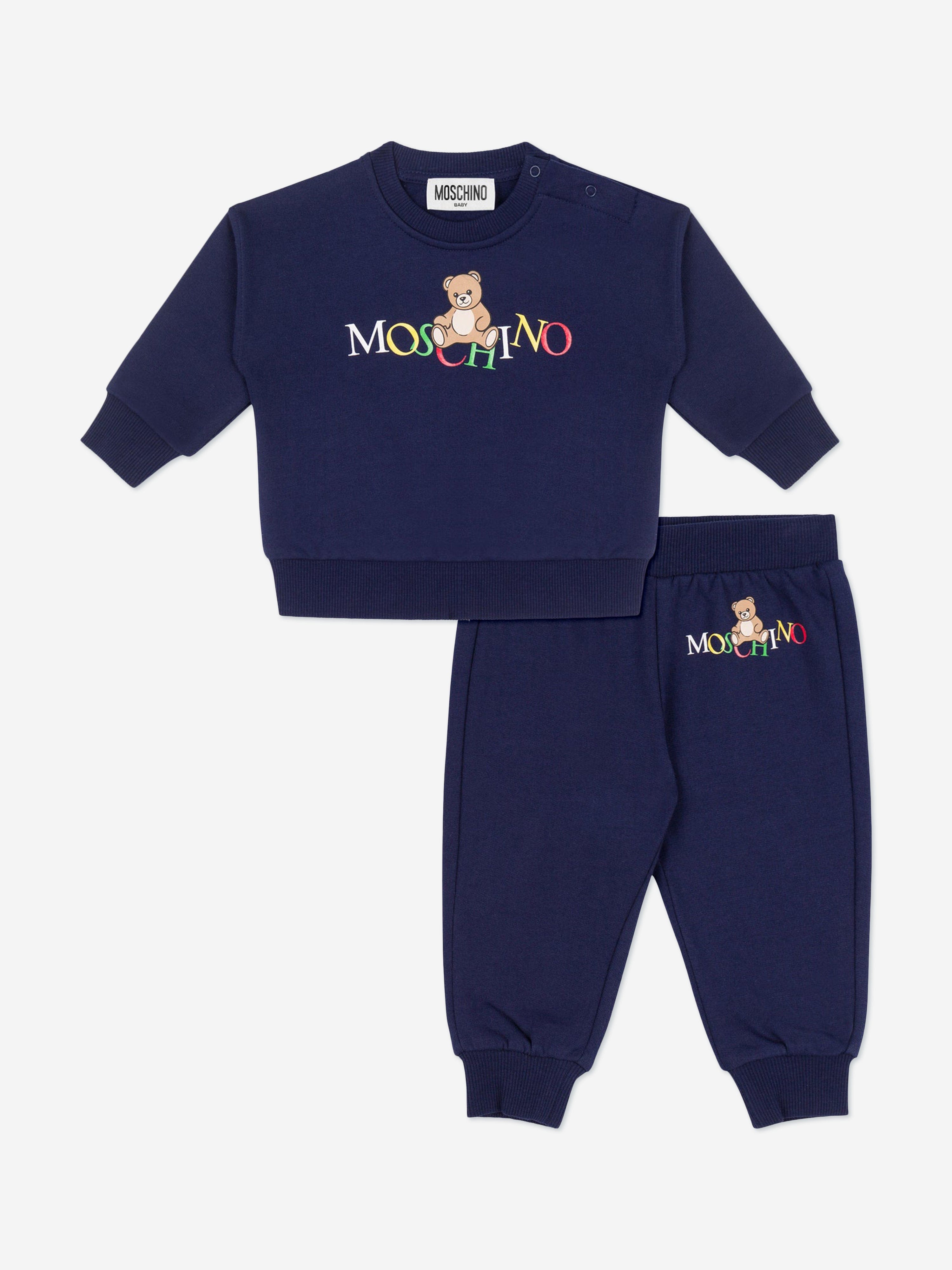 Moschino Baby Teddy Bear Logo Tracksuit in Navy | Childsplay Clothing