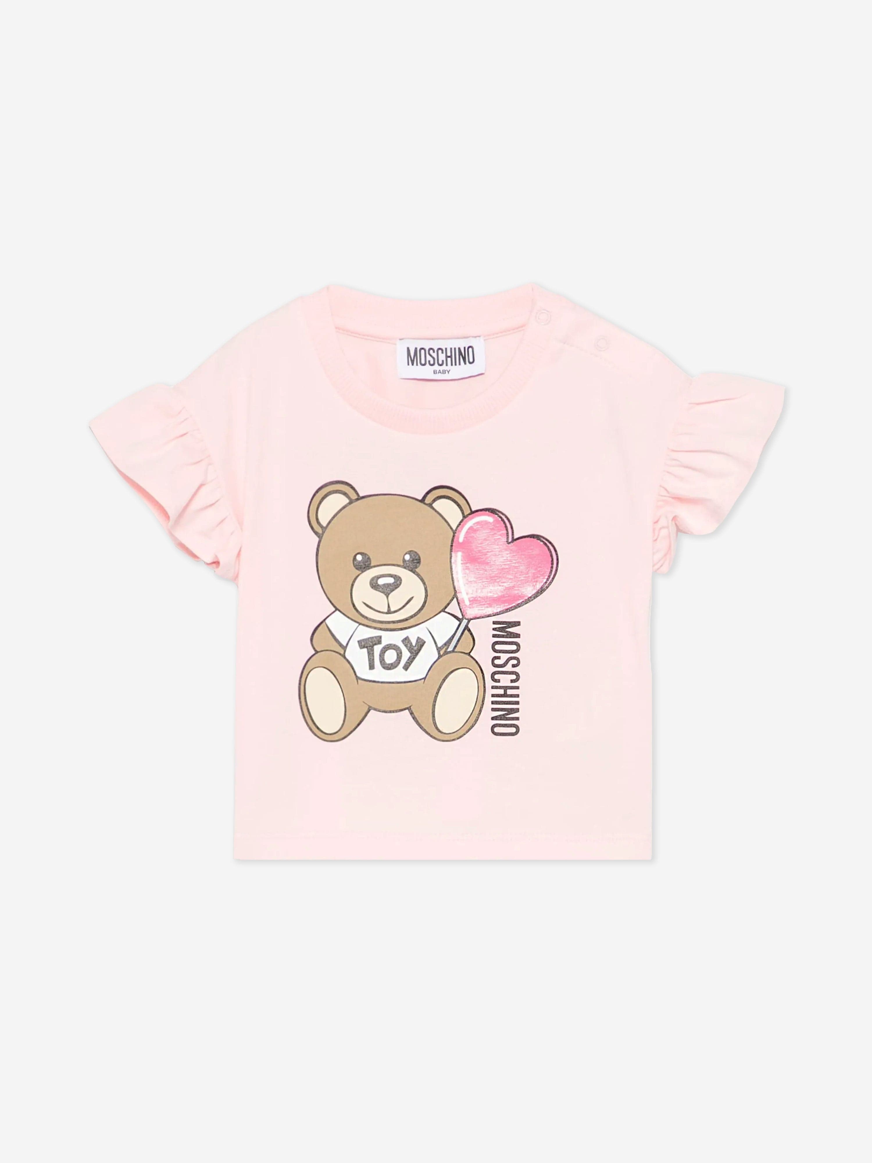 Floral Bearpaw Pink and Yellow Kids' T-shirt (USA Size)