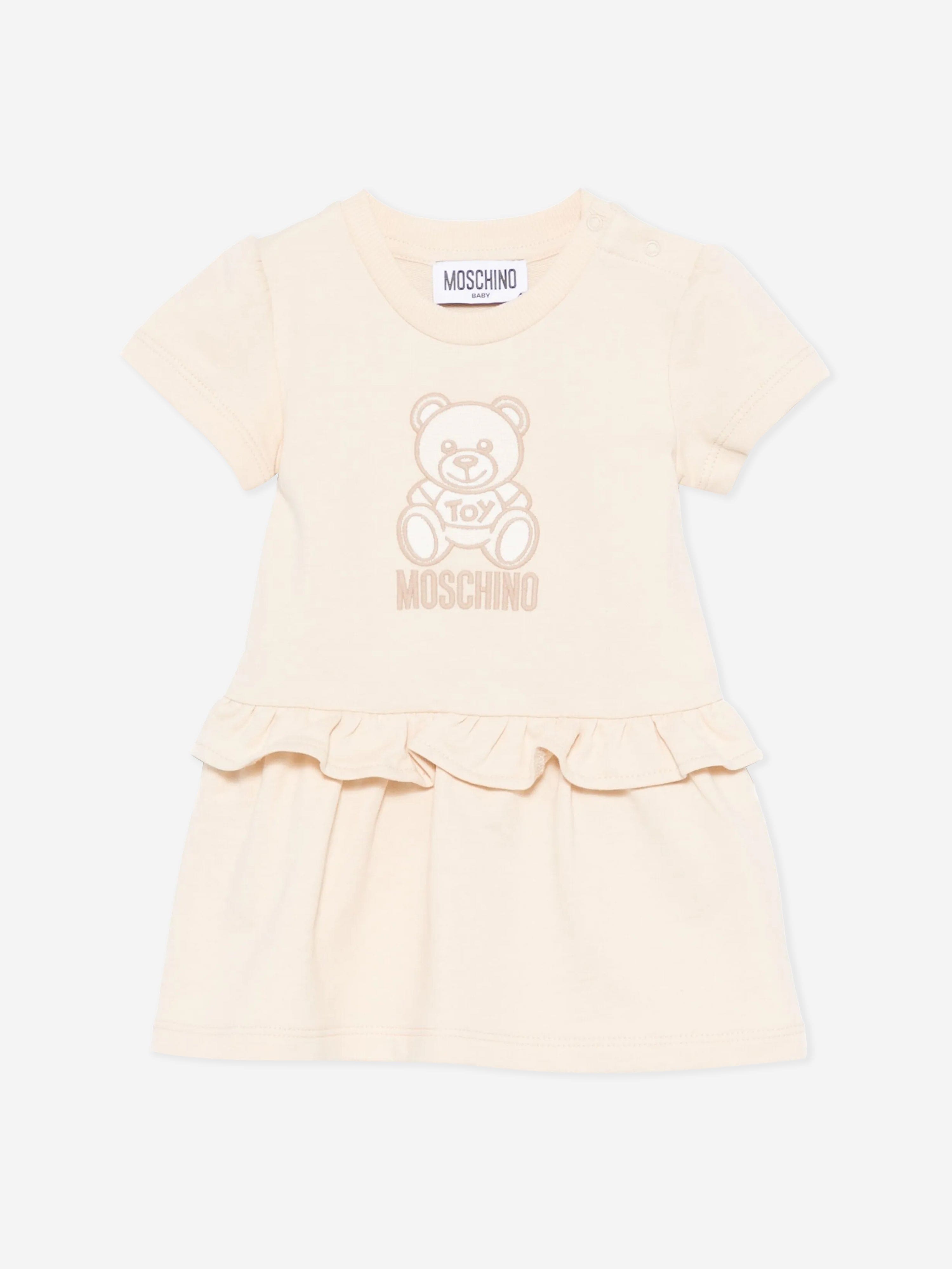Toddler Girl Bear Lapel Collar Dress