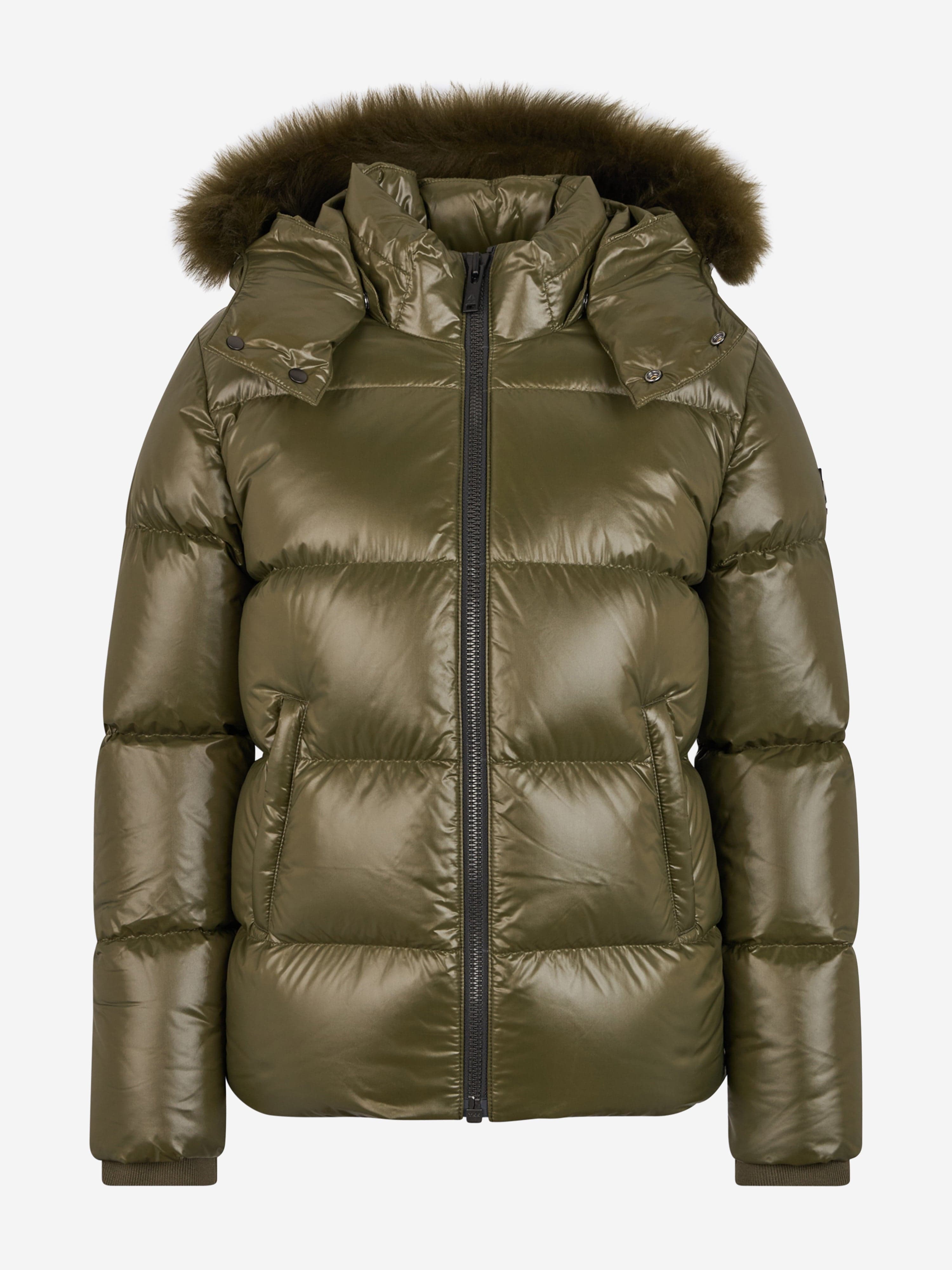 Moose Knuckles Kids Kings Down Padded Puffer Jacket in Green