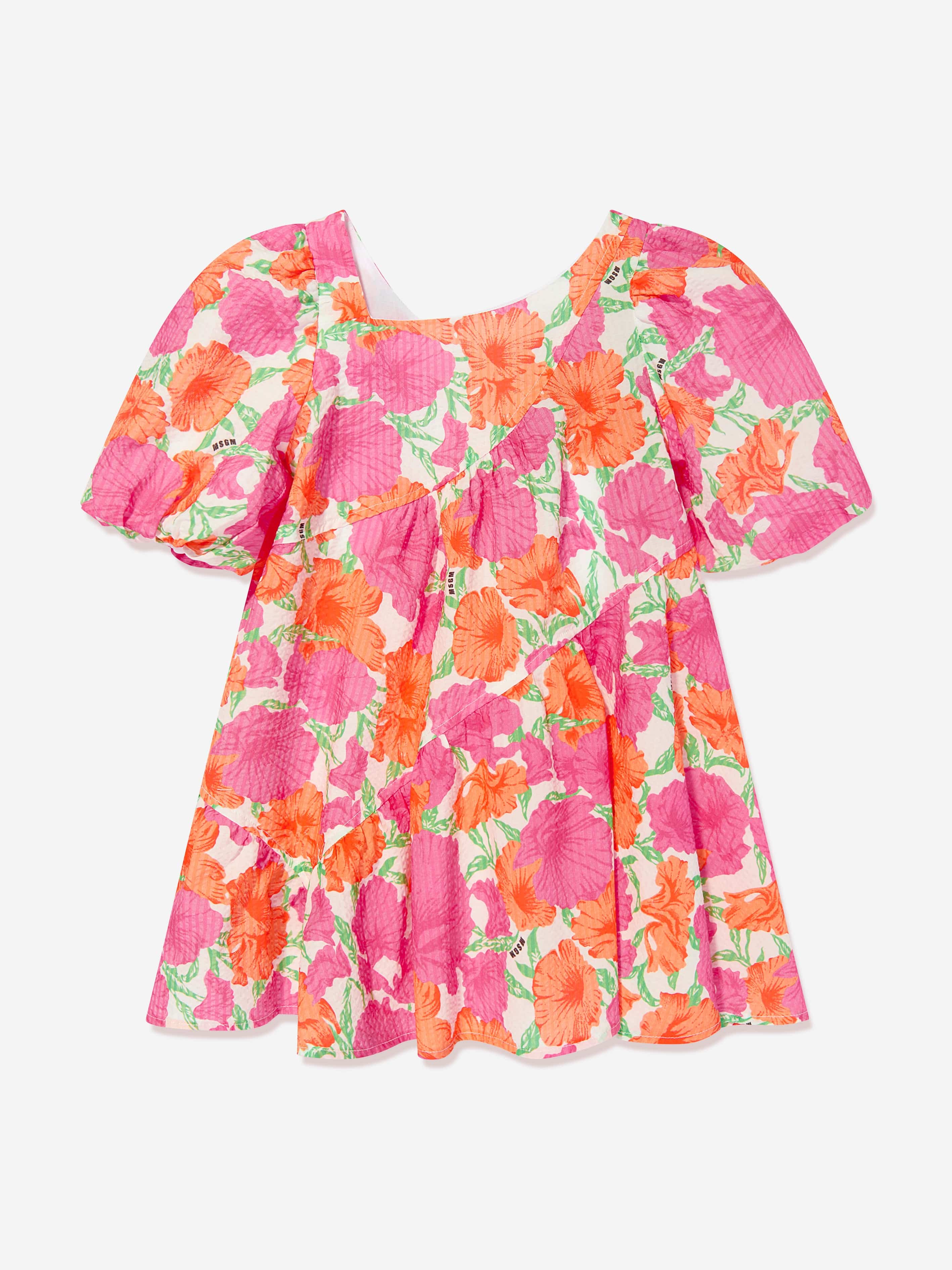msgm dress pink Pink satin long dress with lace inserts