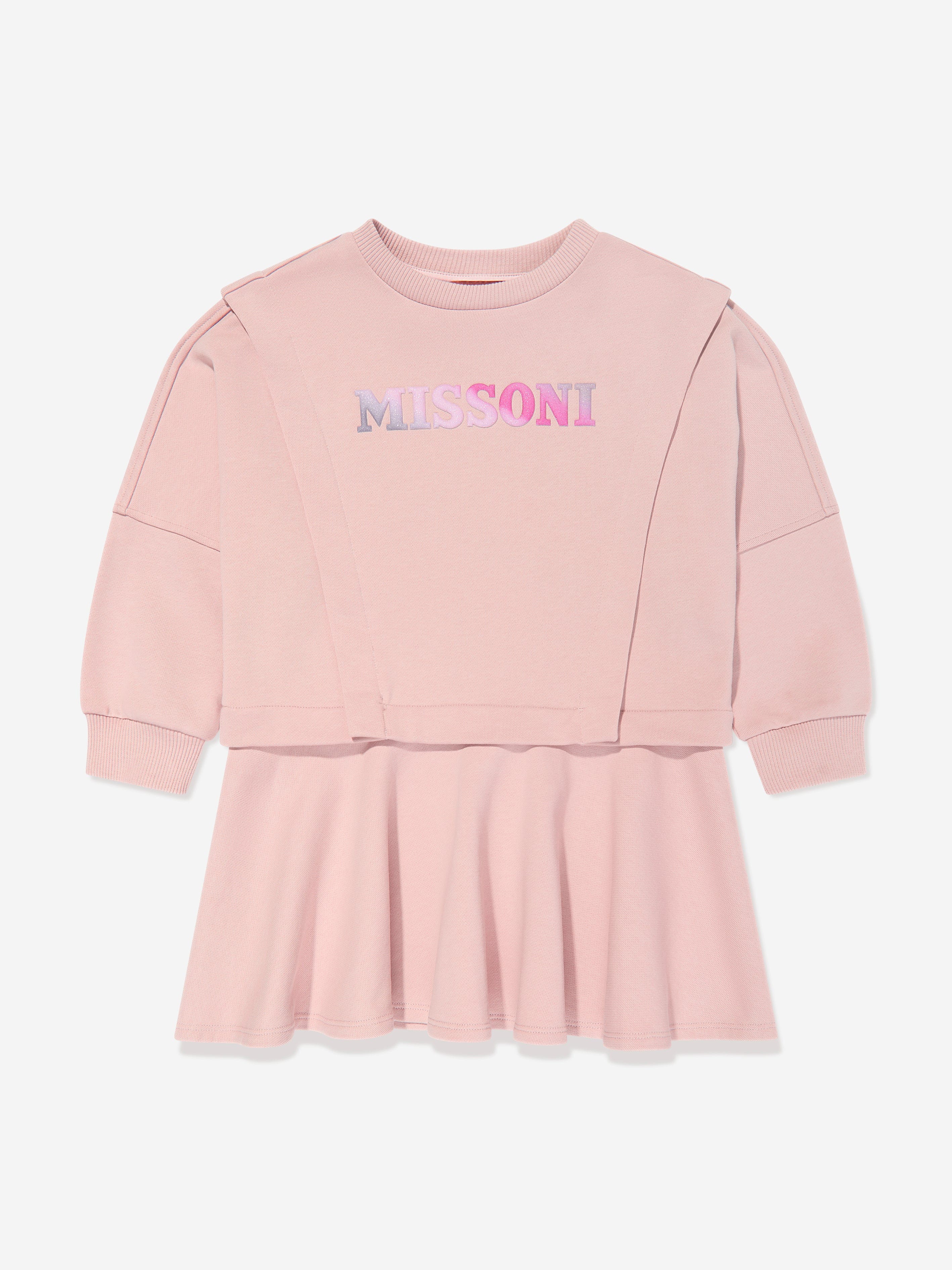 Missoni Girls Logo Sweater Dress in Pink 10 Yrs