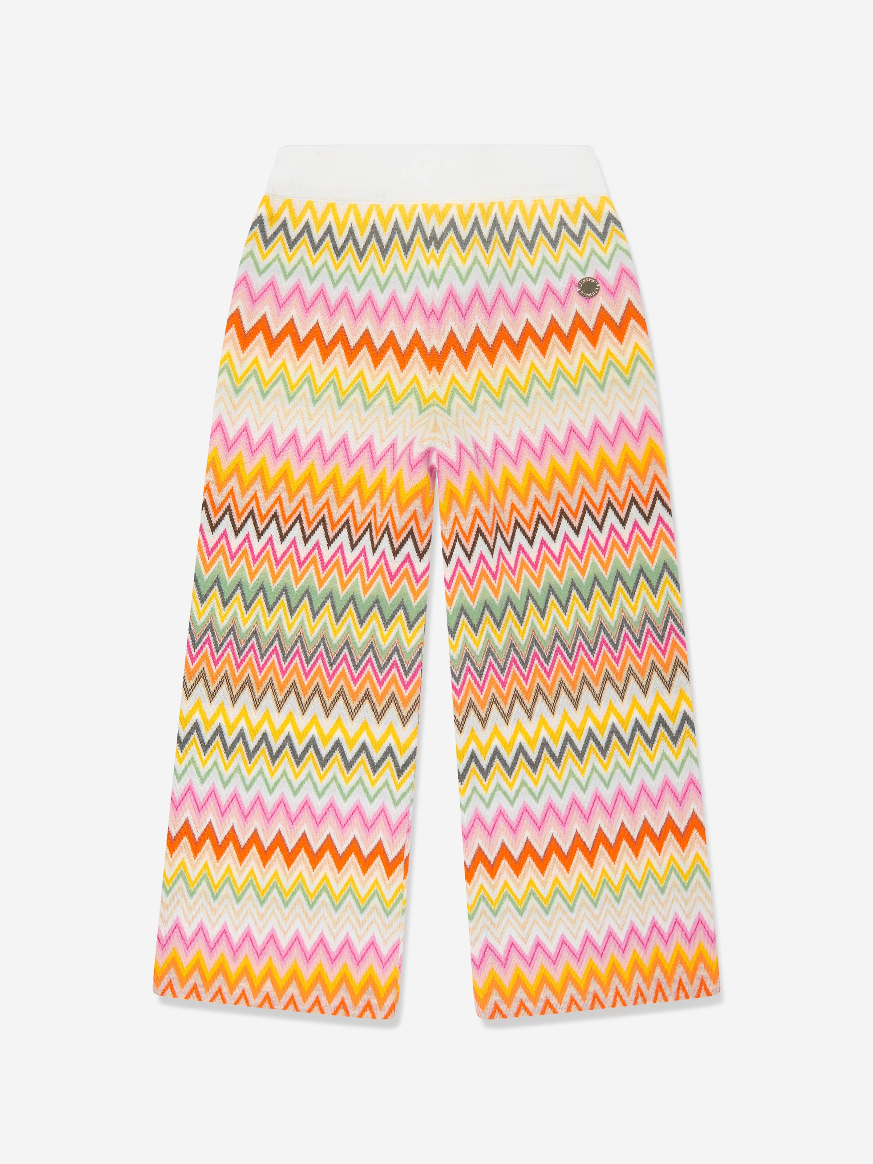 Missoni Girls Zigzag Knitted Trousers in Multicolour | Childsplay