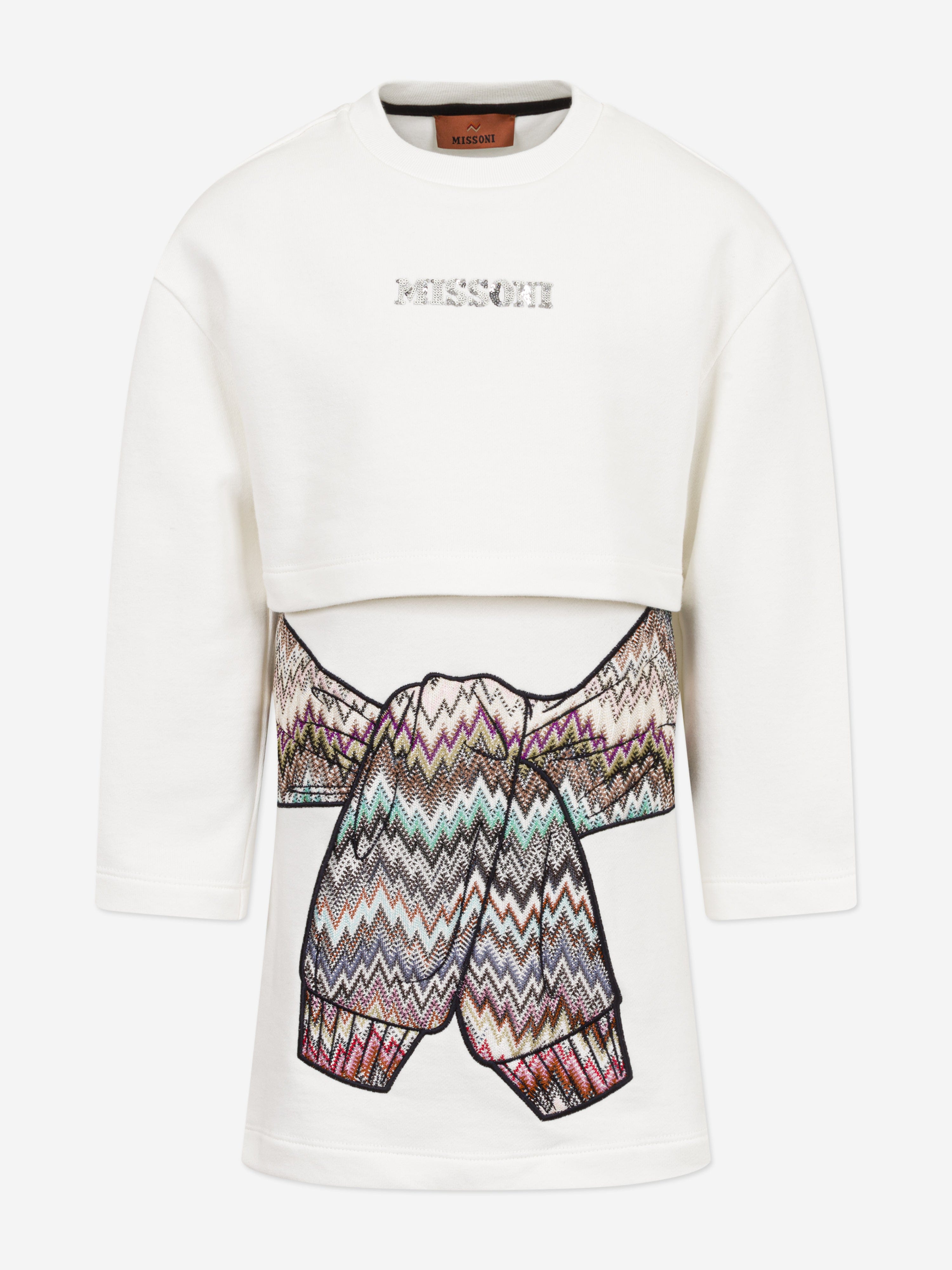 Missoni Girls Logo Sweatshirt in Pink main image 1