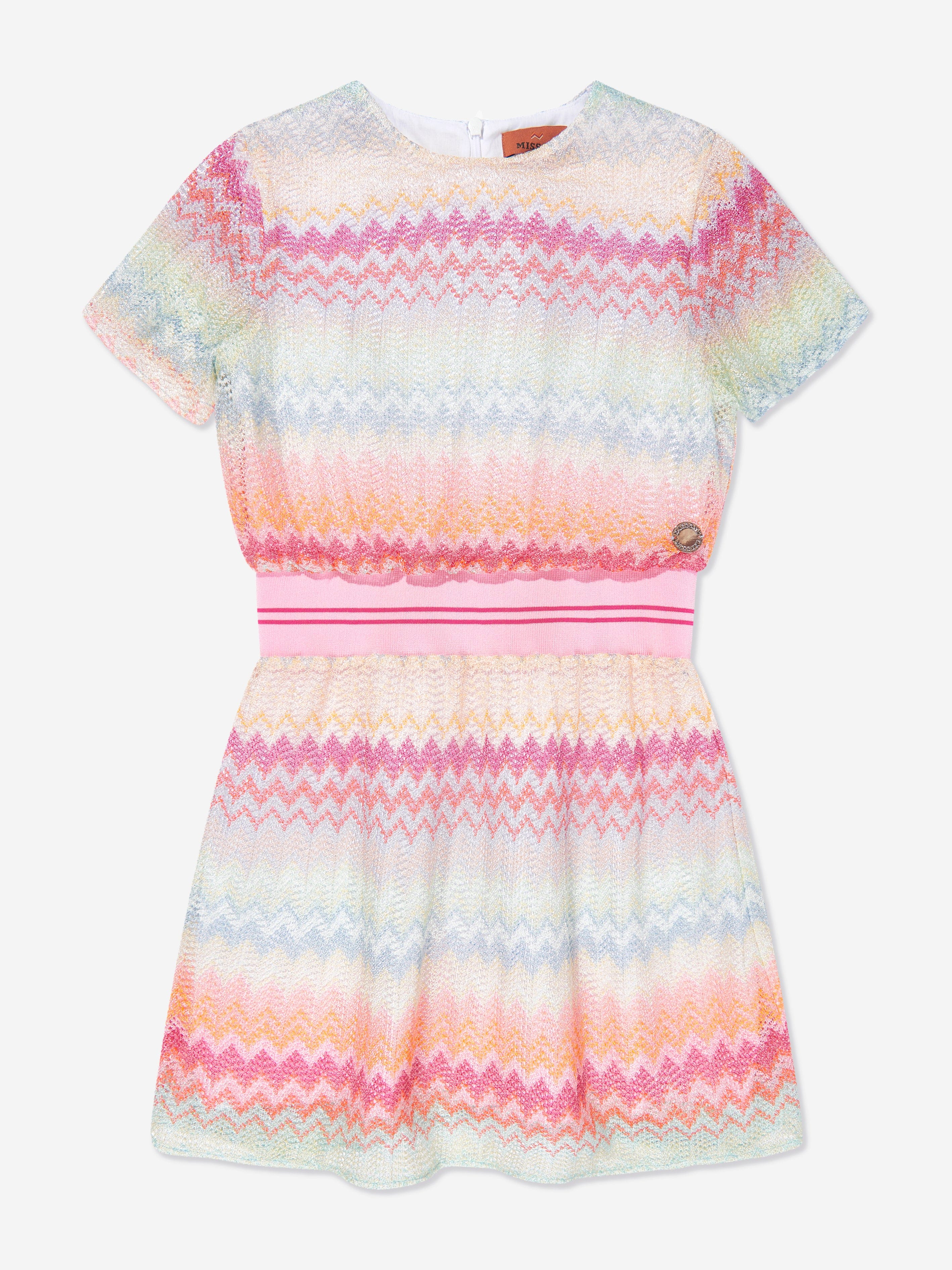 Missoni Girls Knitted Zigzag Dress in Multicolour Missoni Girls Knitted Zigzag Dress in Multicolour