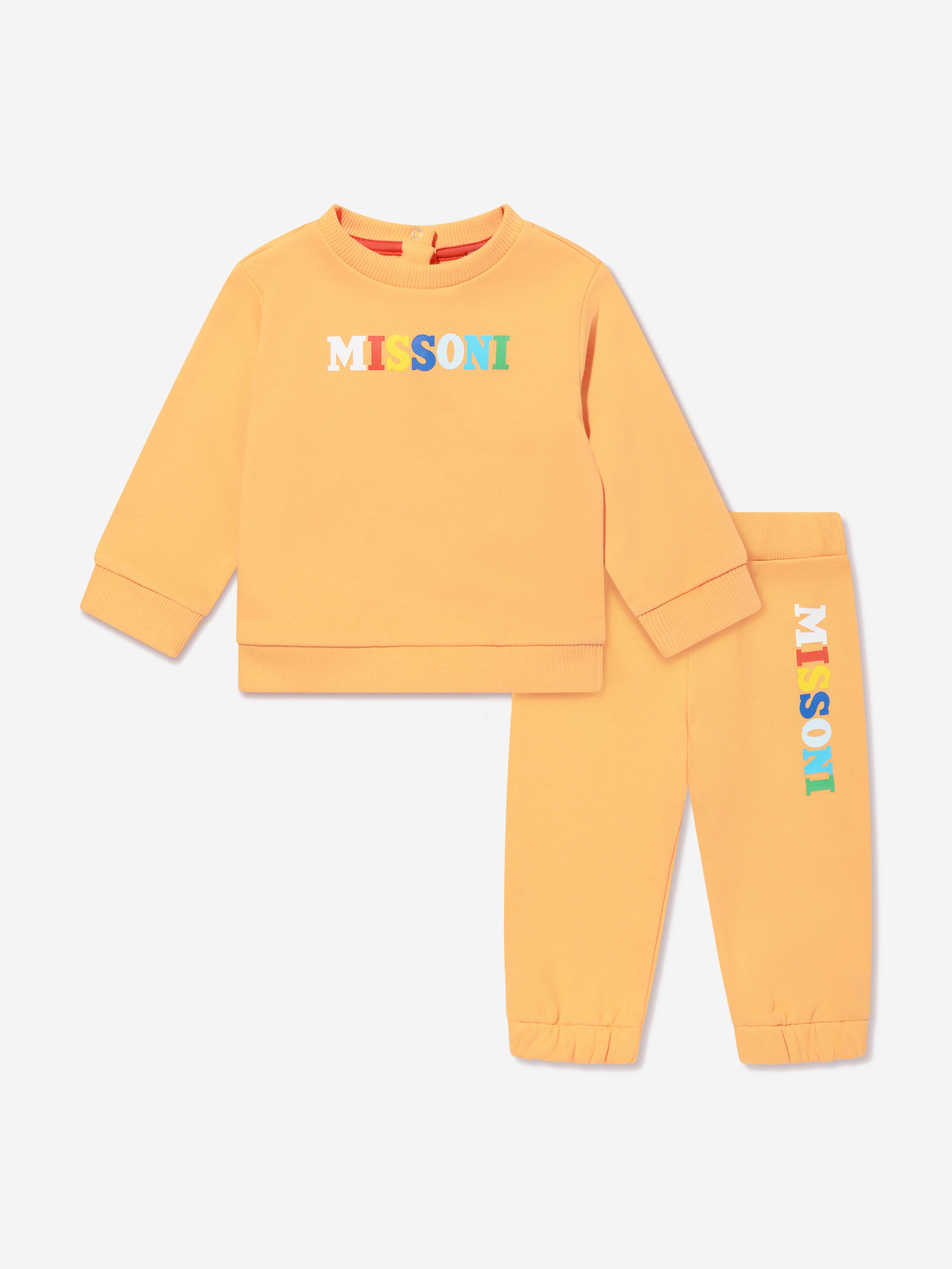 Missoni Missoni Baby Boys Logo Tracksuit in Orange Childsplay