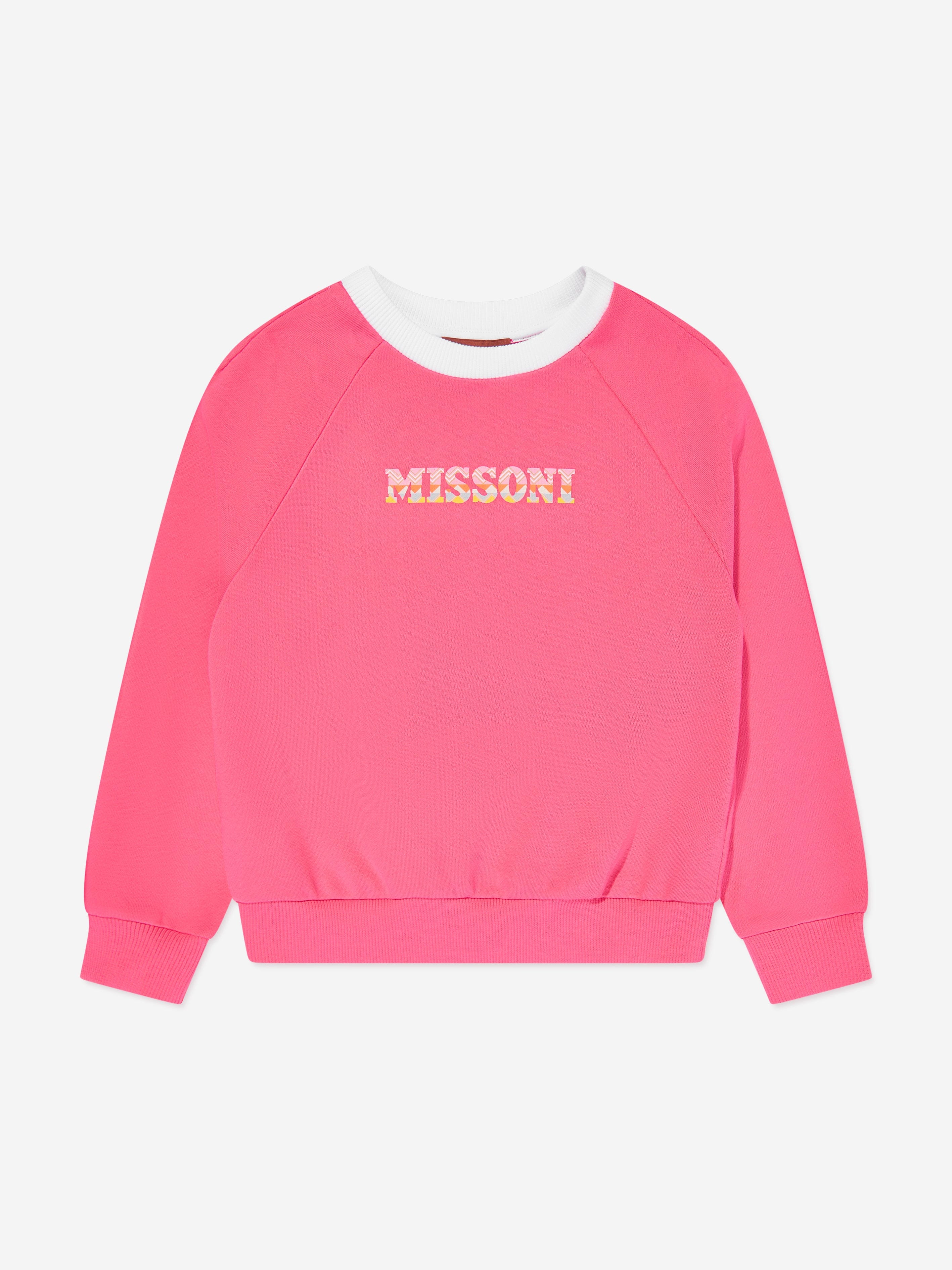Missoni Girls Logo Sweatshirt in Pink | Childsplay Clothing