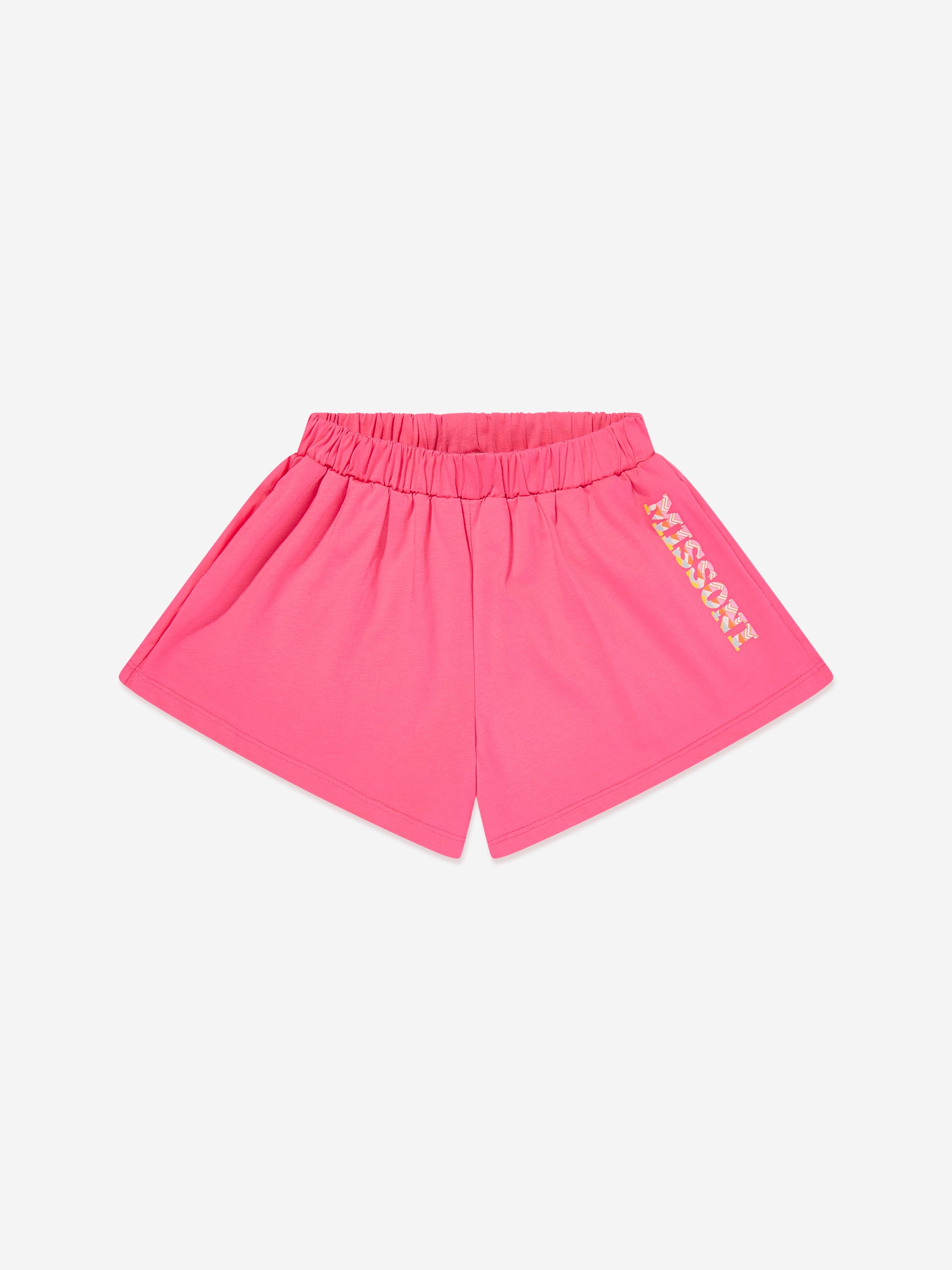 Pink Jersey Knit High Waisted Shorts