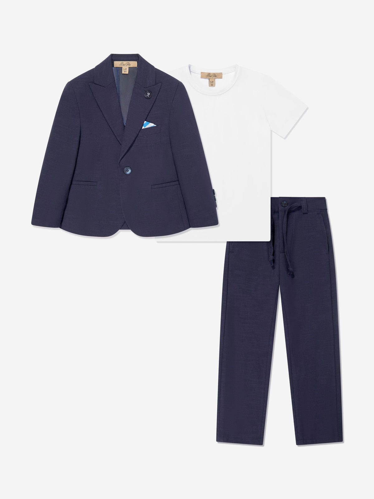 Bel-Air Boys Cotton Suit Set in Navy | Childsplay Clothing