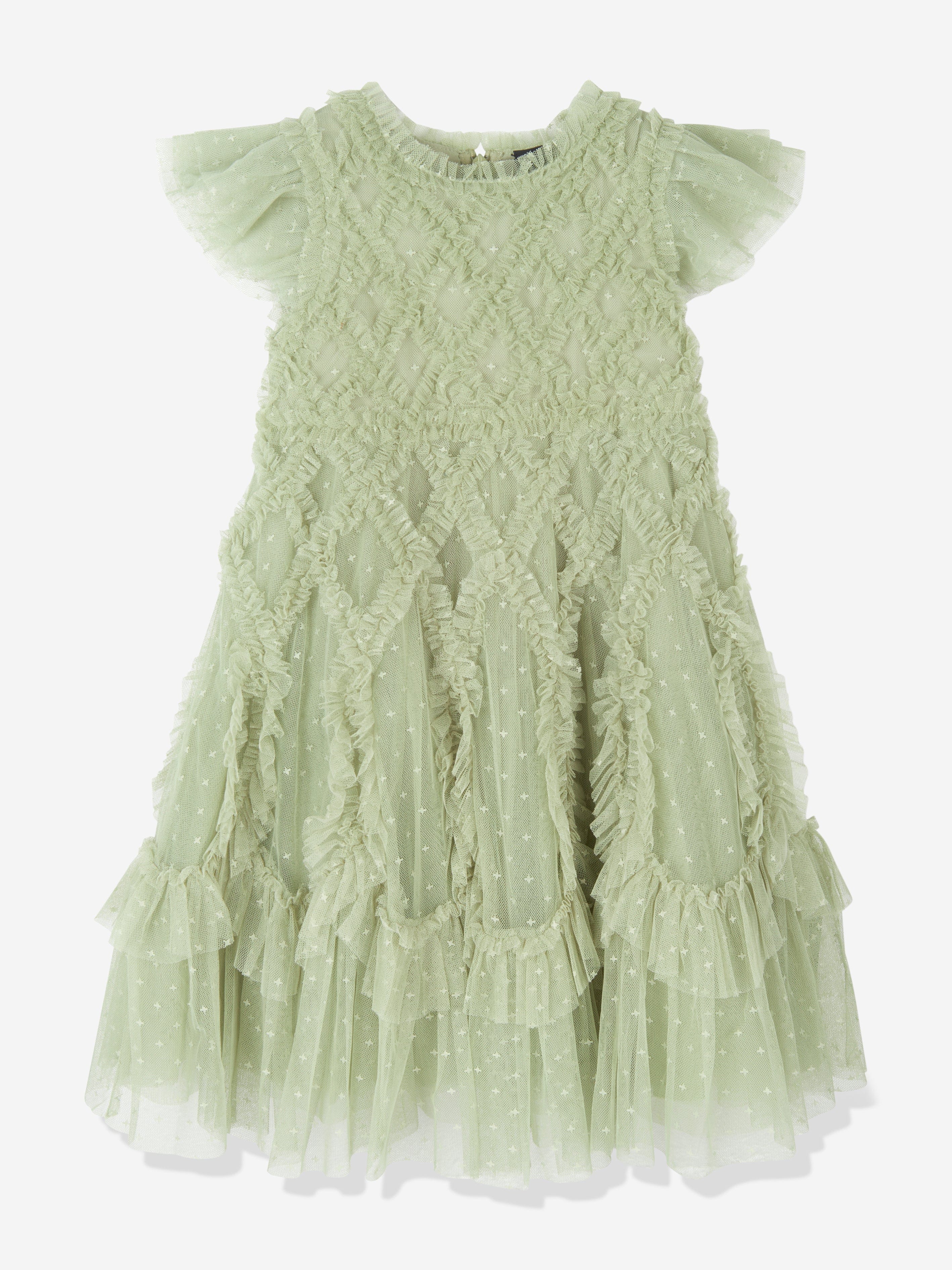 Needle & Thread Girls Rosella Dress in Green