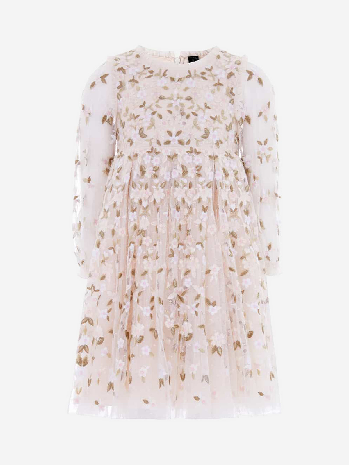 needle and thread ivory dress & Camellia Ditsy Long Sleeve Kids Cream 8 Yrs Waist Belted