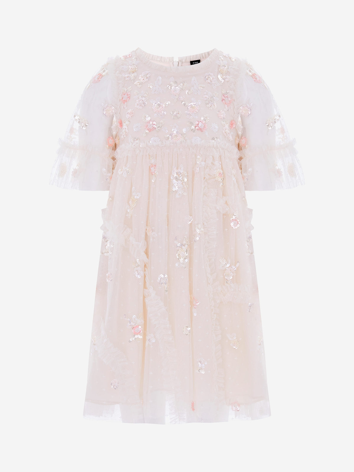 needle and thread ivory dress & Girls Shimmer Ditsy Short Sleeve in 5 Years Waist Belted