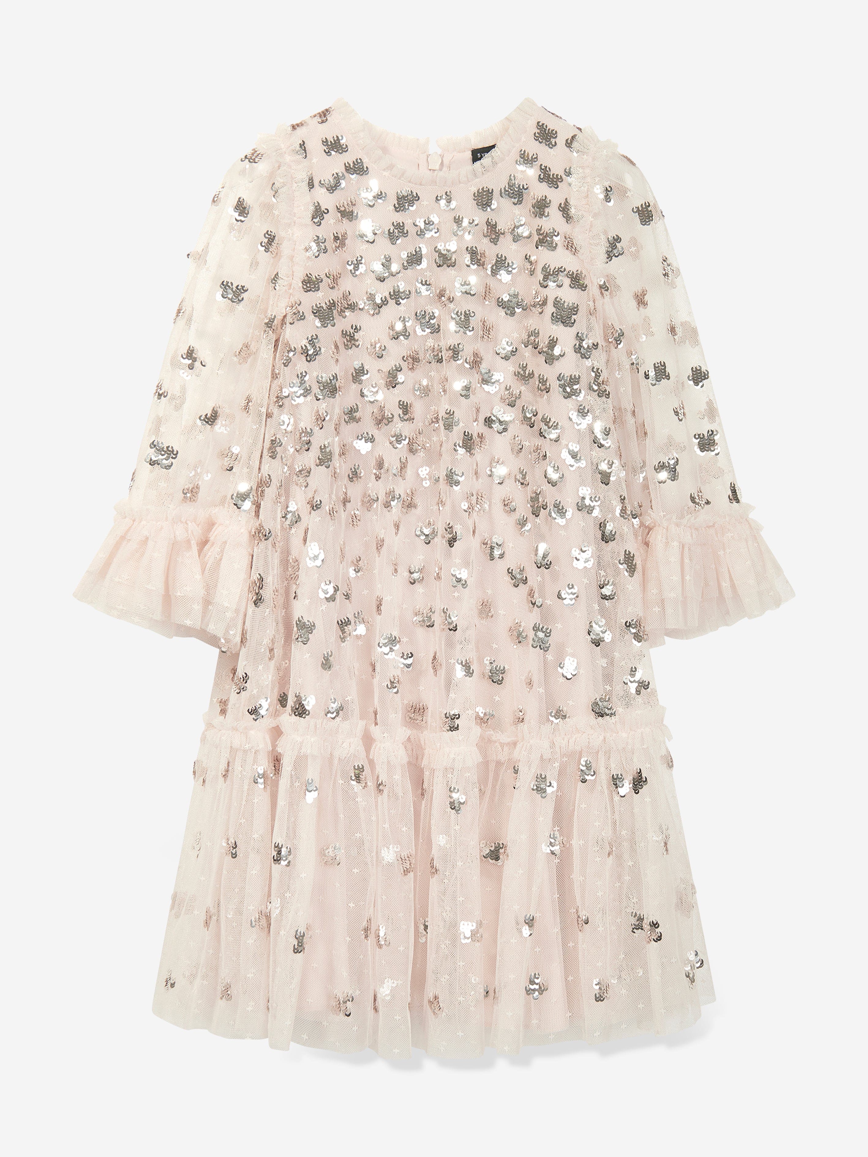 Needle & Thread Girls Glisten Tulle Dress in Pink | Childsplay
