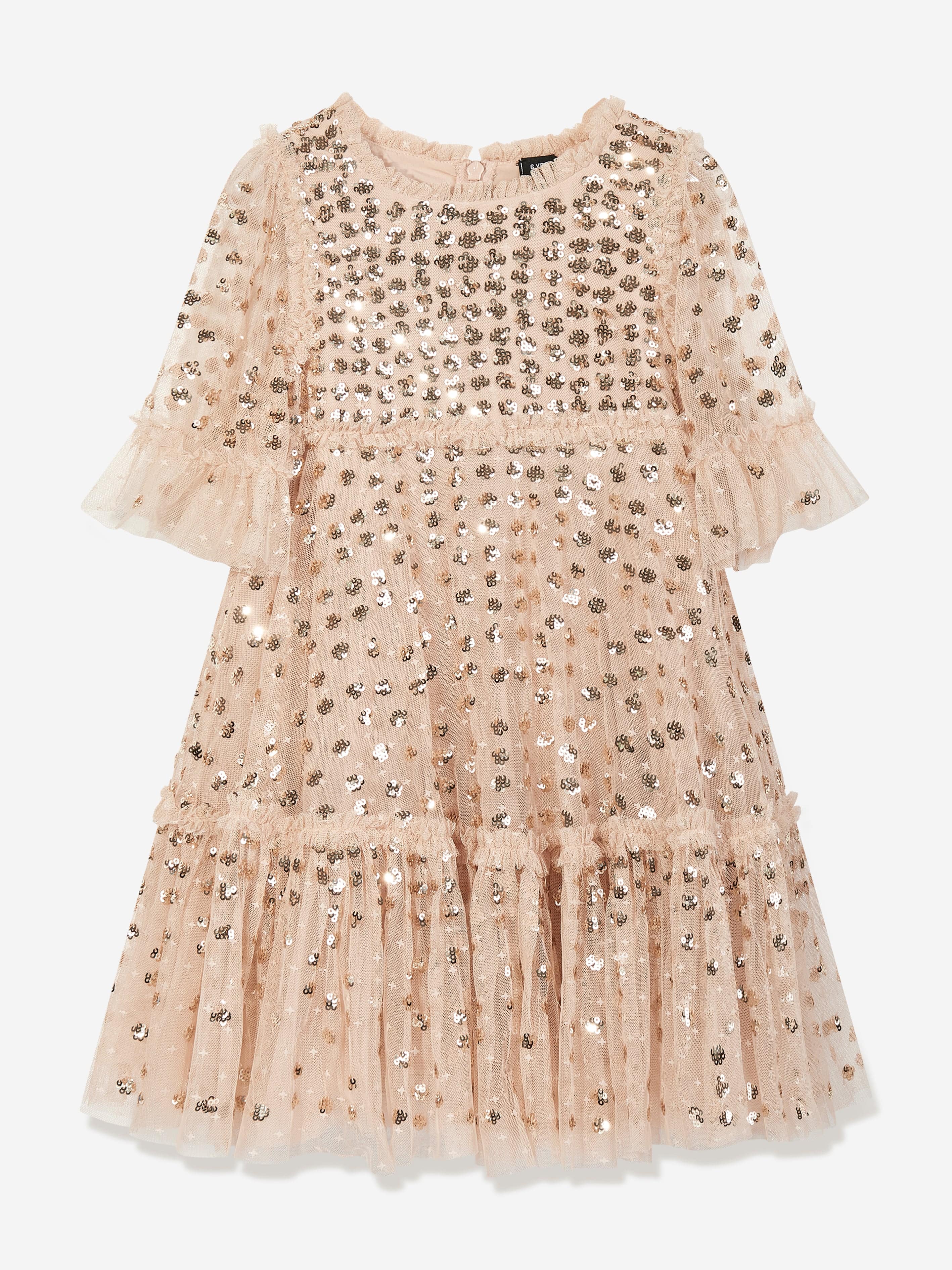 Needle & Thread Girls Raindrop Sequin Dress in Gold | Childsplay Clothing Needle & Thread Girls Raindrop Sequin Dress in Gold | Childsplay Clothing