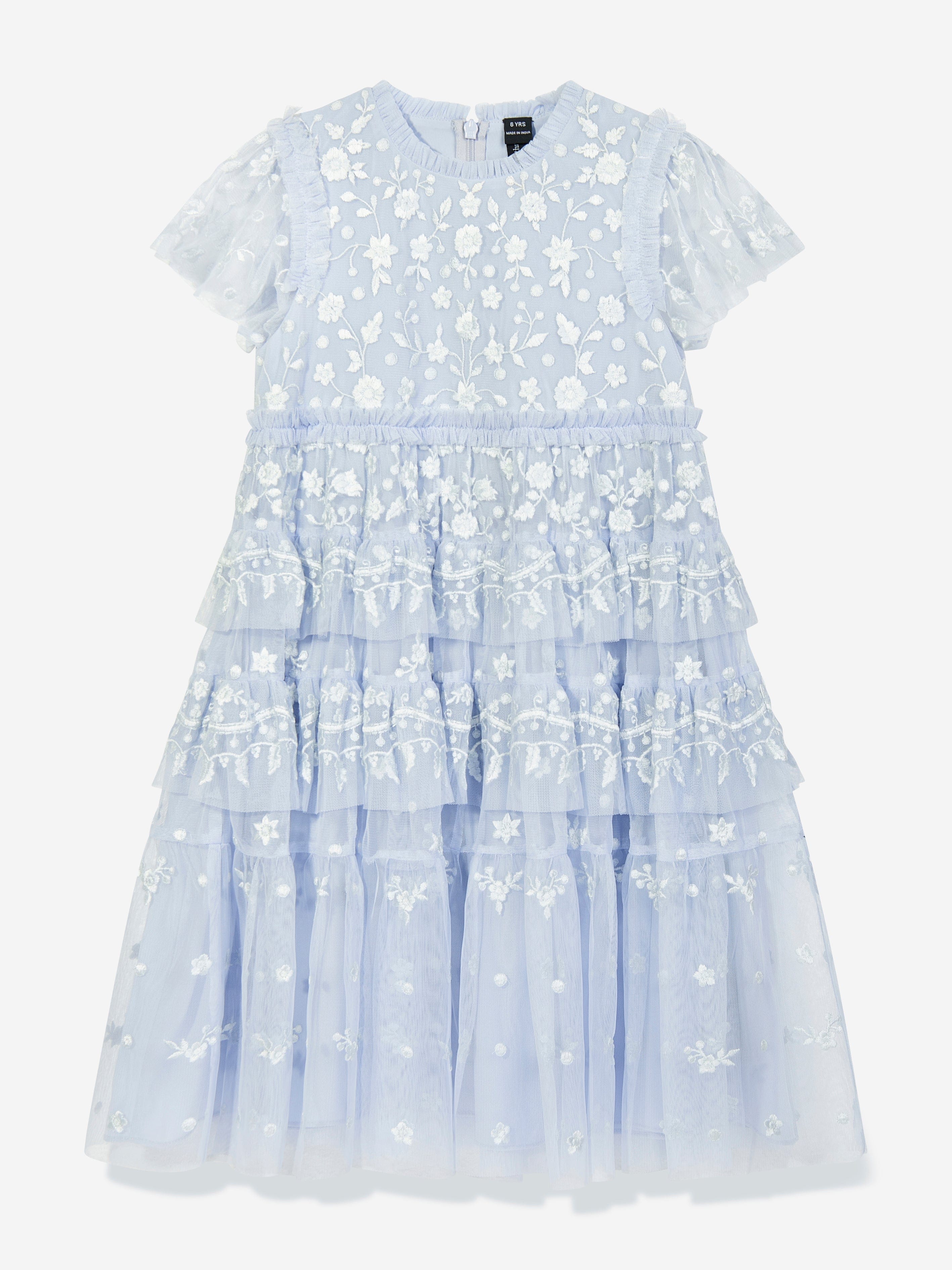 Needle & Thread Girls Angelica Lace Dress in Blue | Childsplay Clothing Needle & Thread Girls Angelica Lace Dress in Blue | Childsplay Clothing