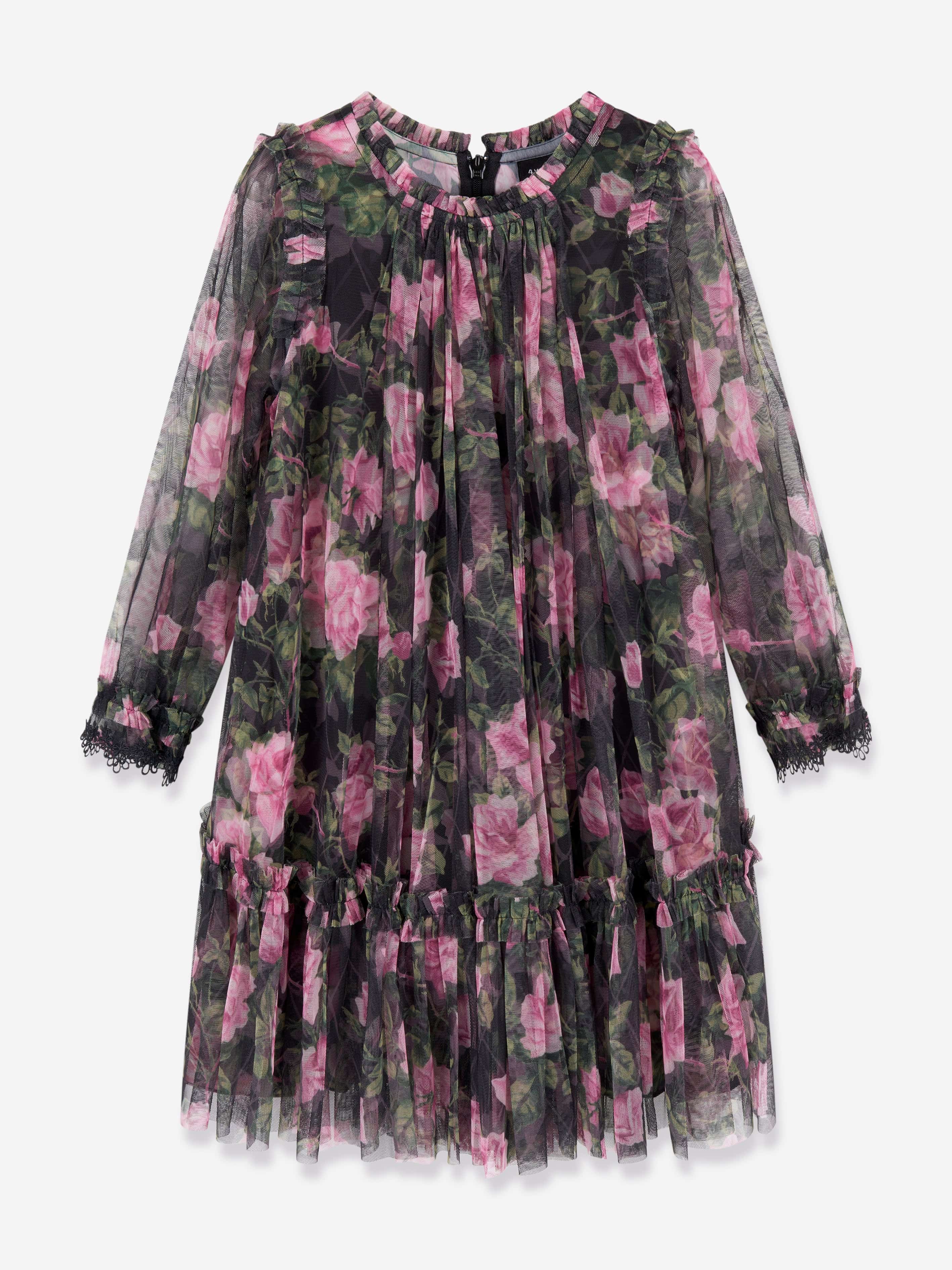 needle and thread dress long sleeve & Girls Rose Vine in Black This will help to Color:GOLF GREEN 90s Gwen Dress – crepe satin