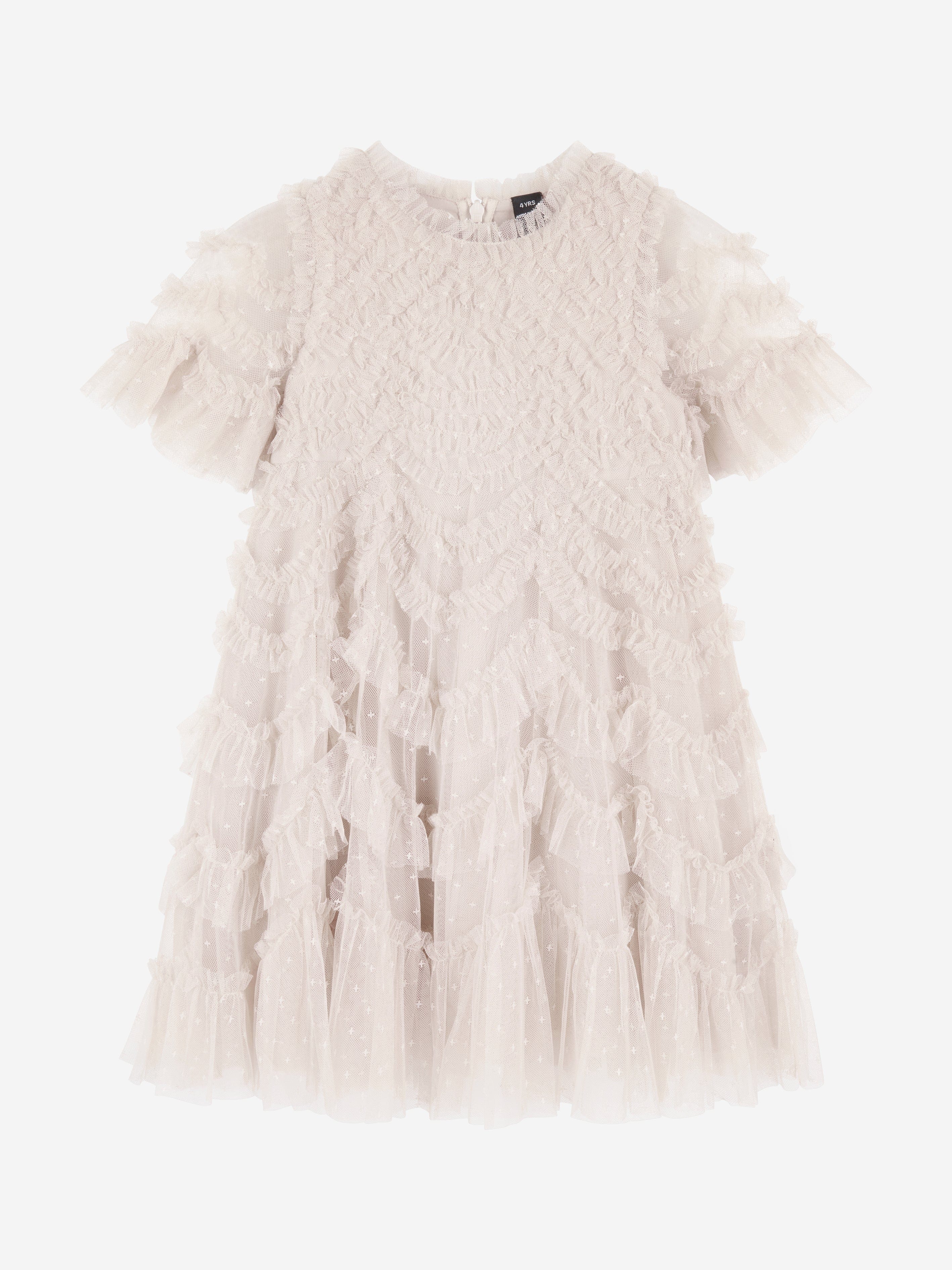 Needle & Thread Girls Aviana Dress in Ivory 7 Yrs
