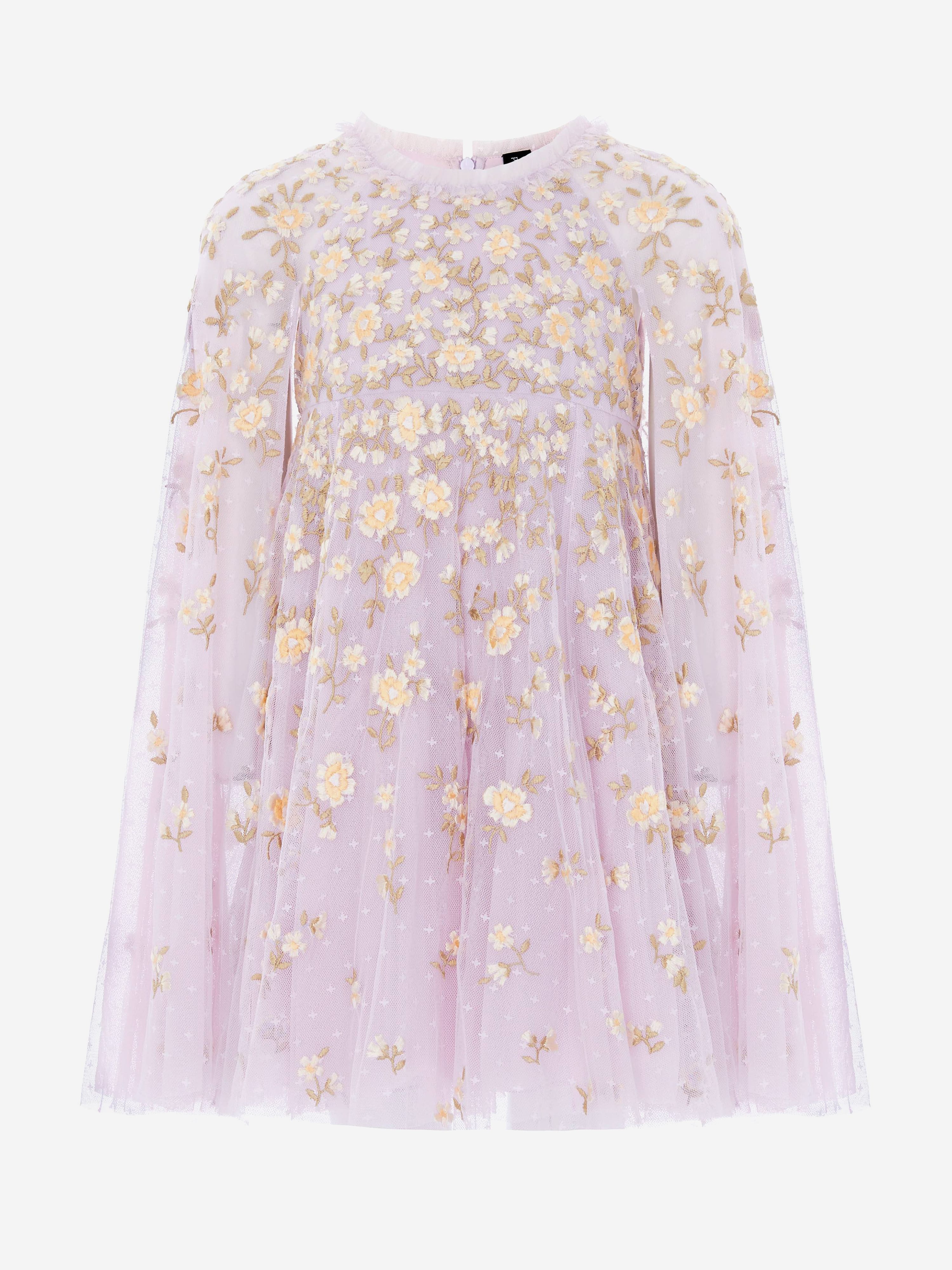 purple needle and thread dress Needle & Thread Amara Ruffle Kids Dress Purple 6 Yrs