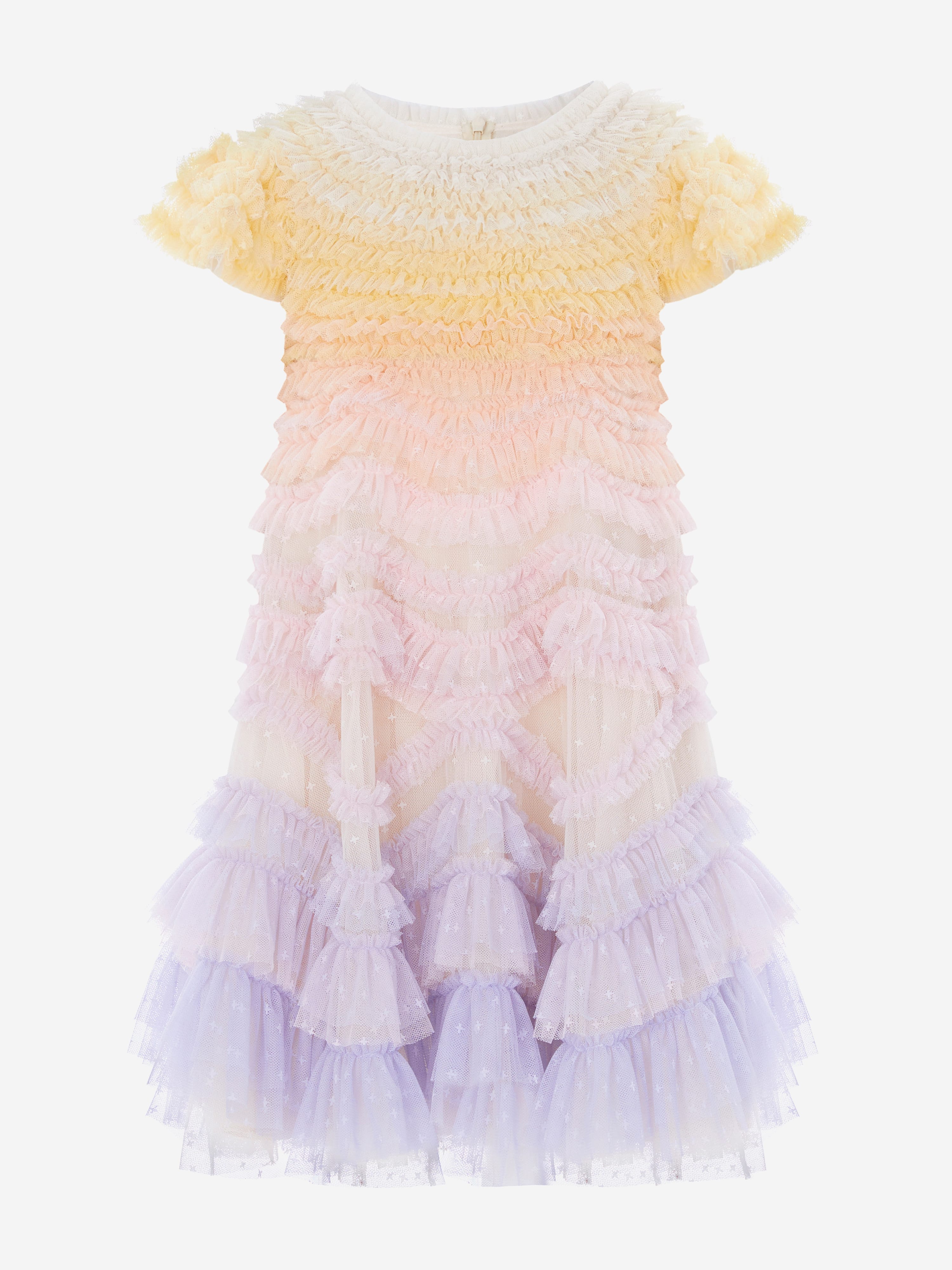 Kids Dress Needle And Thread Ruffle Dress Needle Thread Girls Wild Rose Ombre Dress In Multicolour Kids Dress Needle And Thread Ruffle Dress Needle Thread Girls Wild Rose Ombre Dress In Multicolour